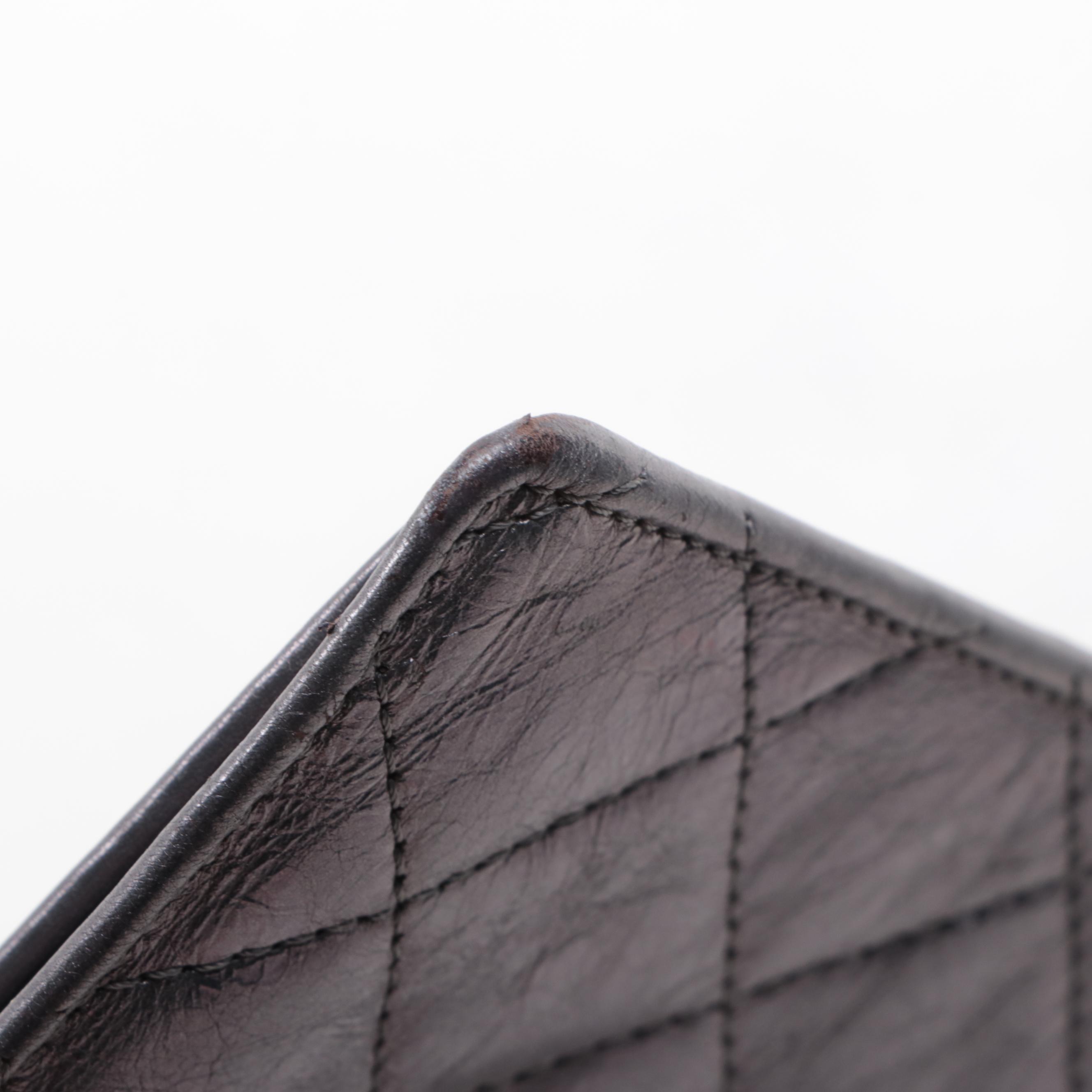 Chanel Quilted Metallic Leather Continental Wallet