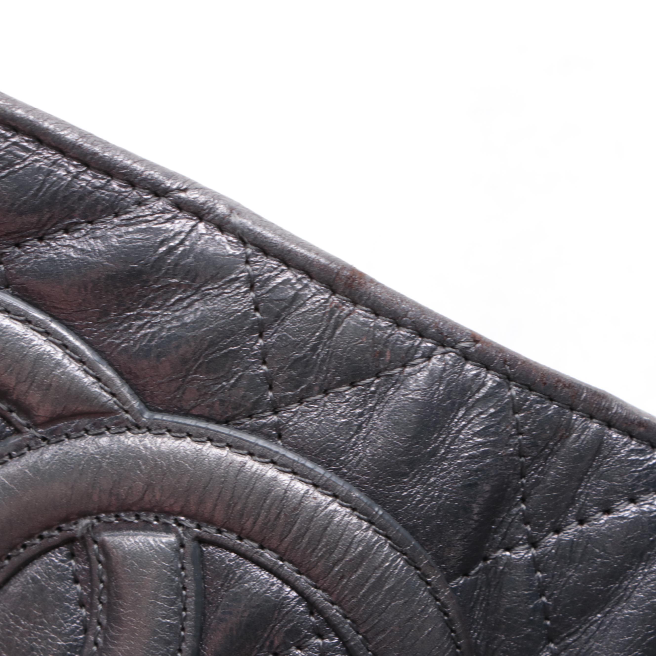 Chanel Quilted Metallic Leather Continental Wallet