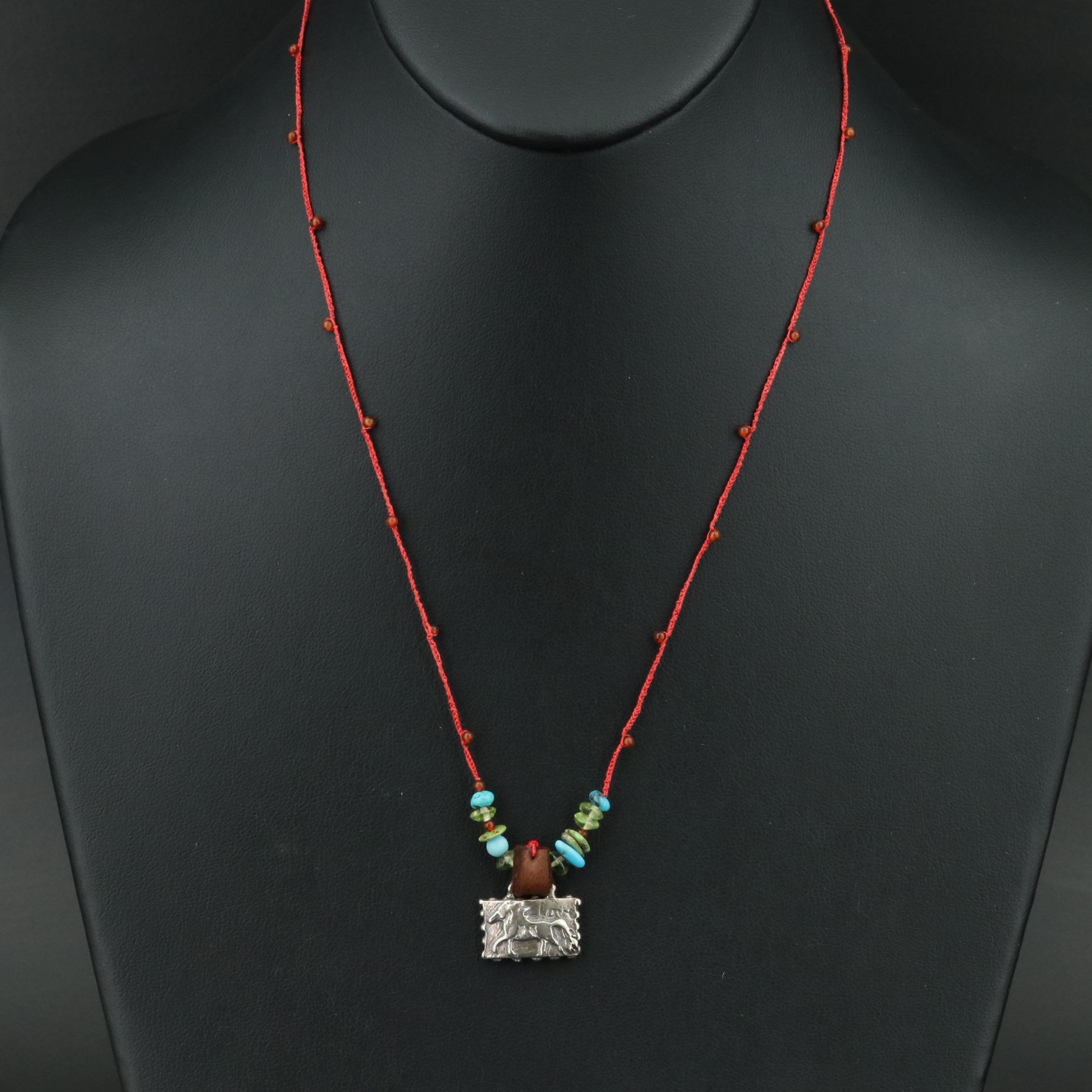 Jes Maharry for Sundance Sterling Gemstone Horse and Love Necklace