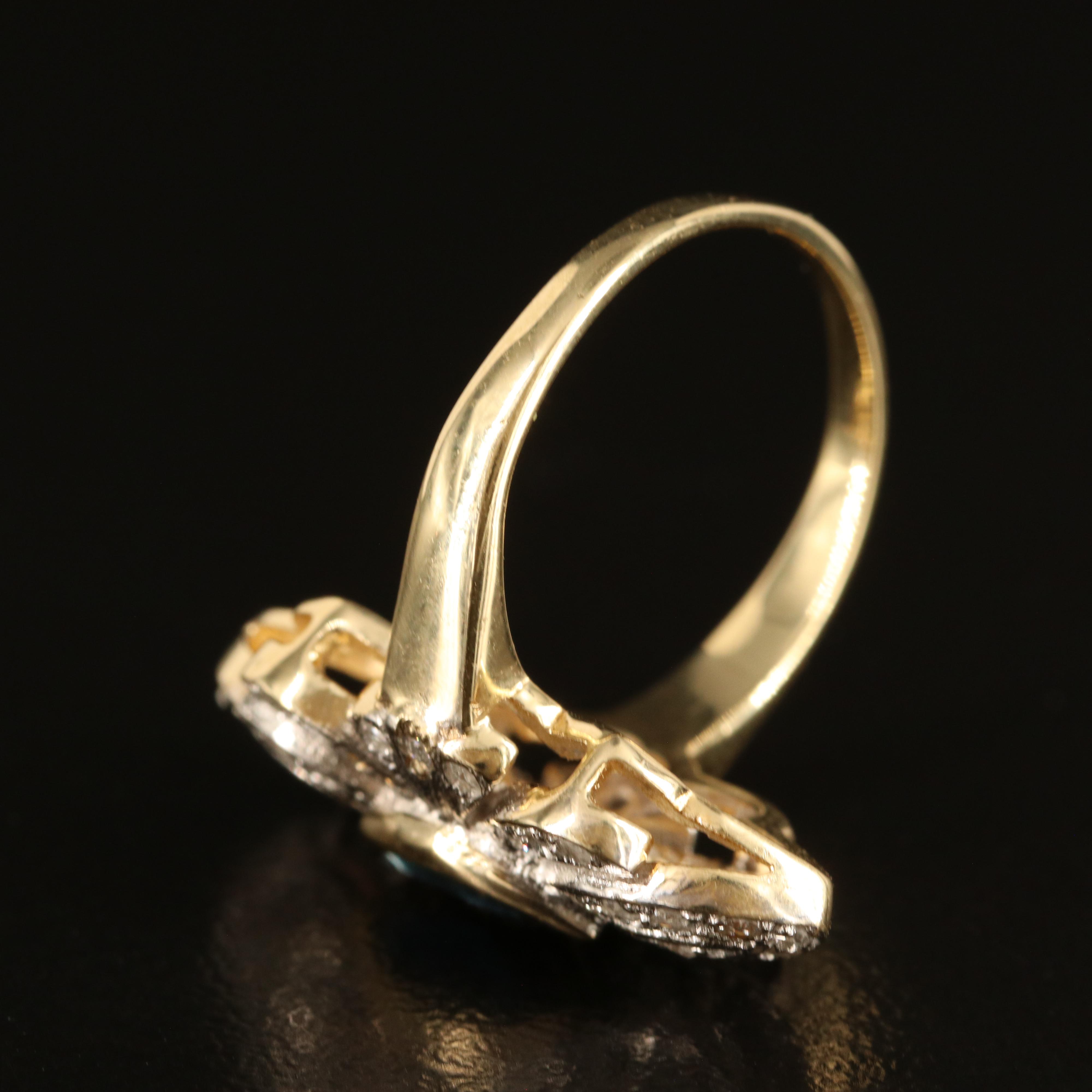 14K Sapphire and Diamond Ring