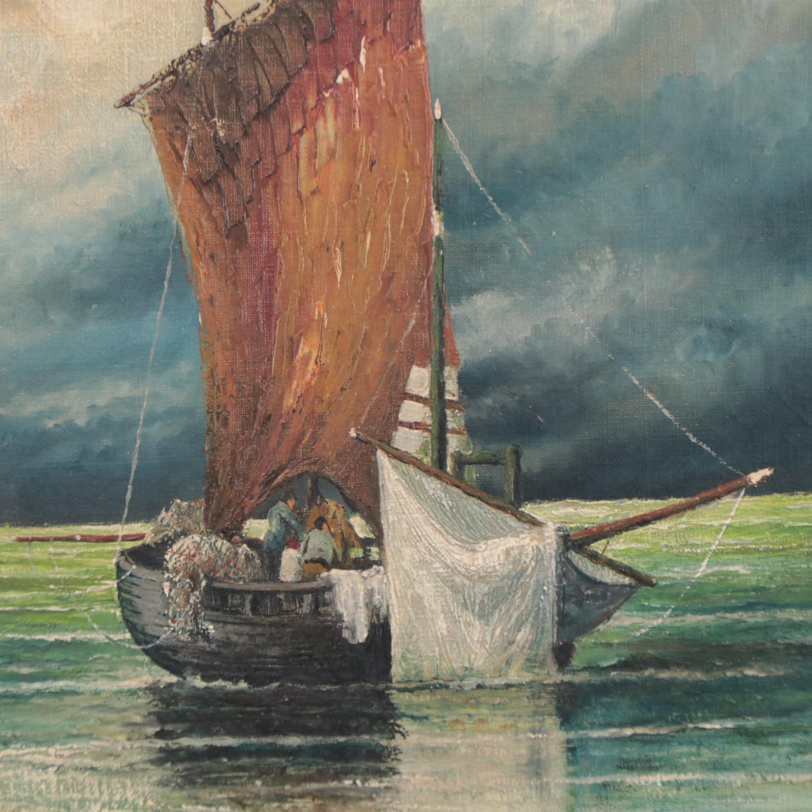 Gunderson Nautical Oil Painting