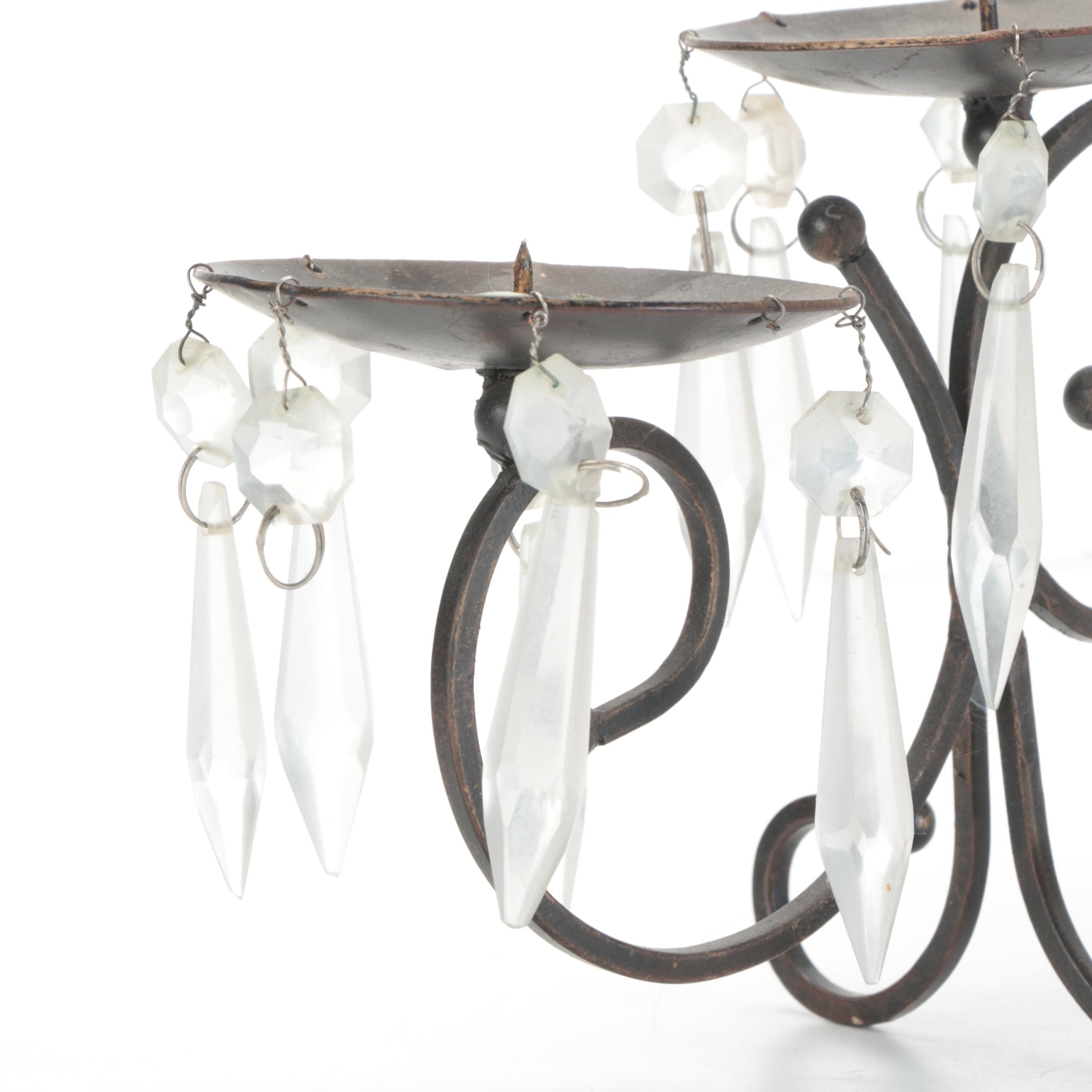 Kingsbury Home Accent Pillows with Candelabra and Urn Form Vase