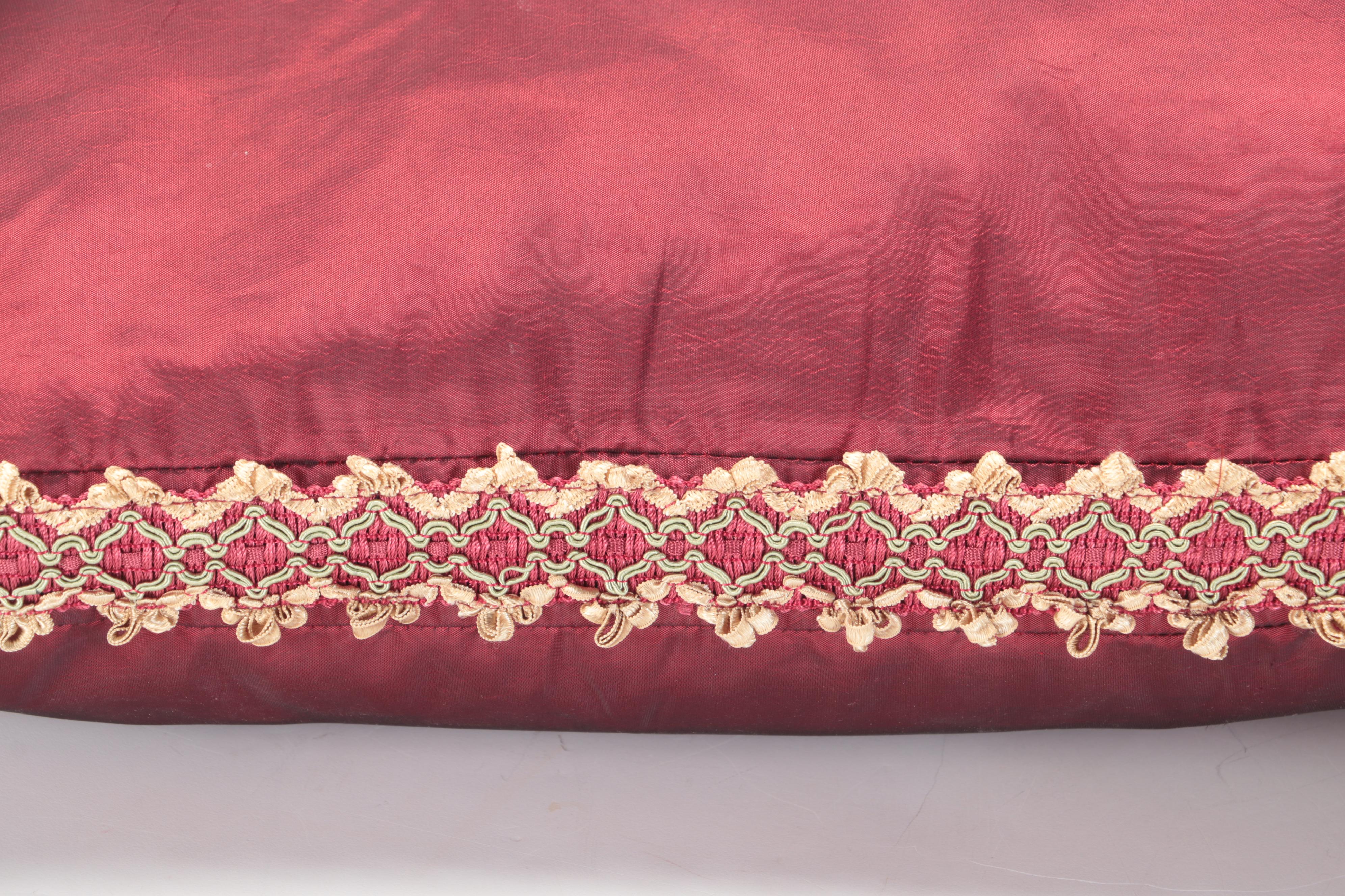 Kingsbury Home Accent Pillows with Candelabra and Urn Form Vase