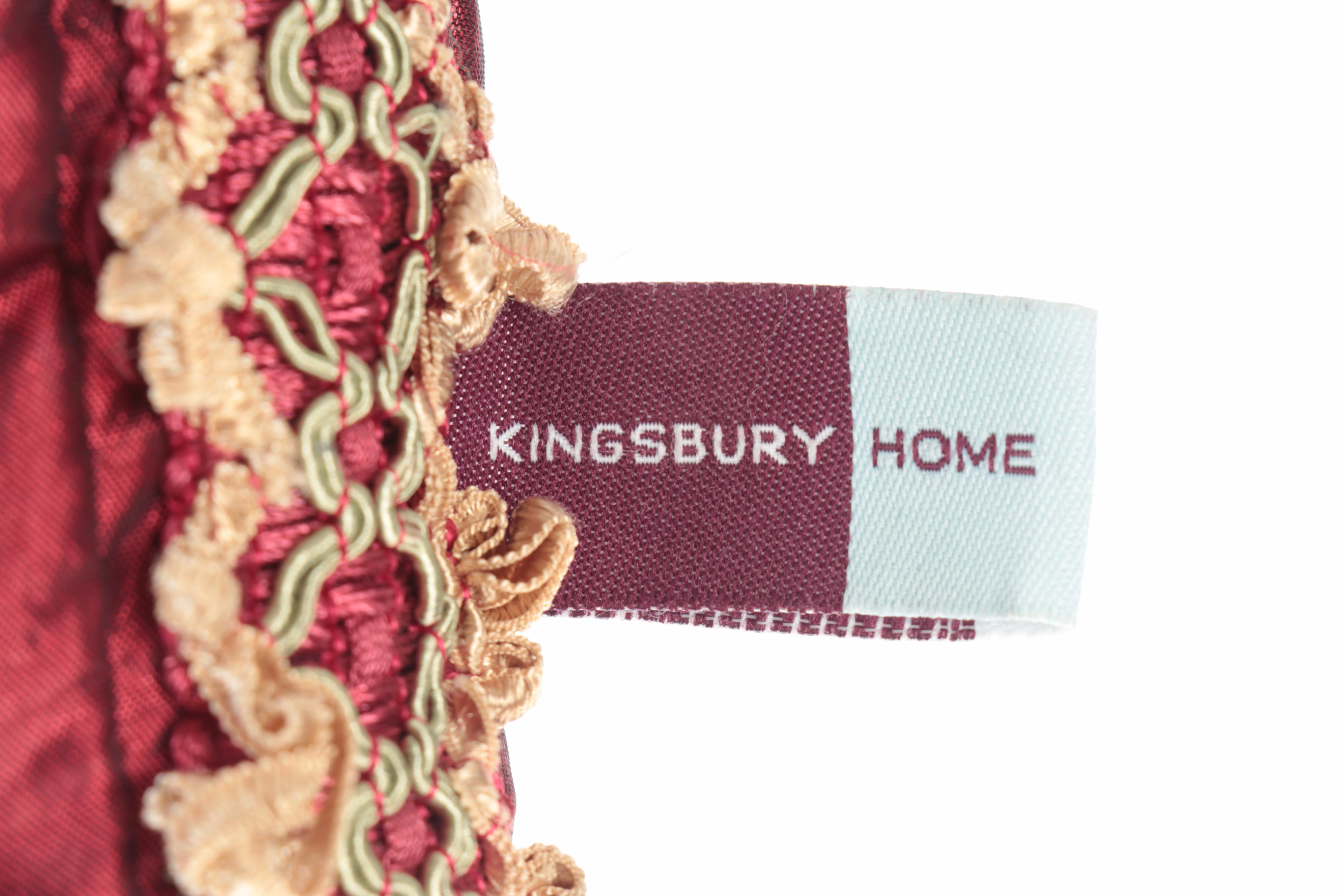 Kingsbury Home Accent Pillows with Candelabra and Urn Form Vase