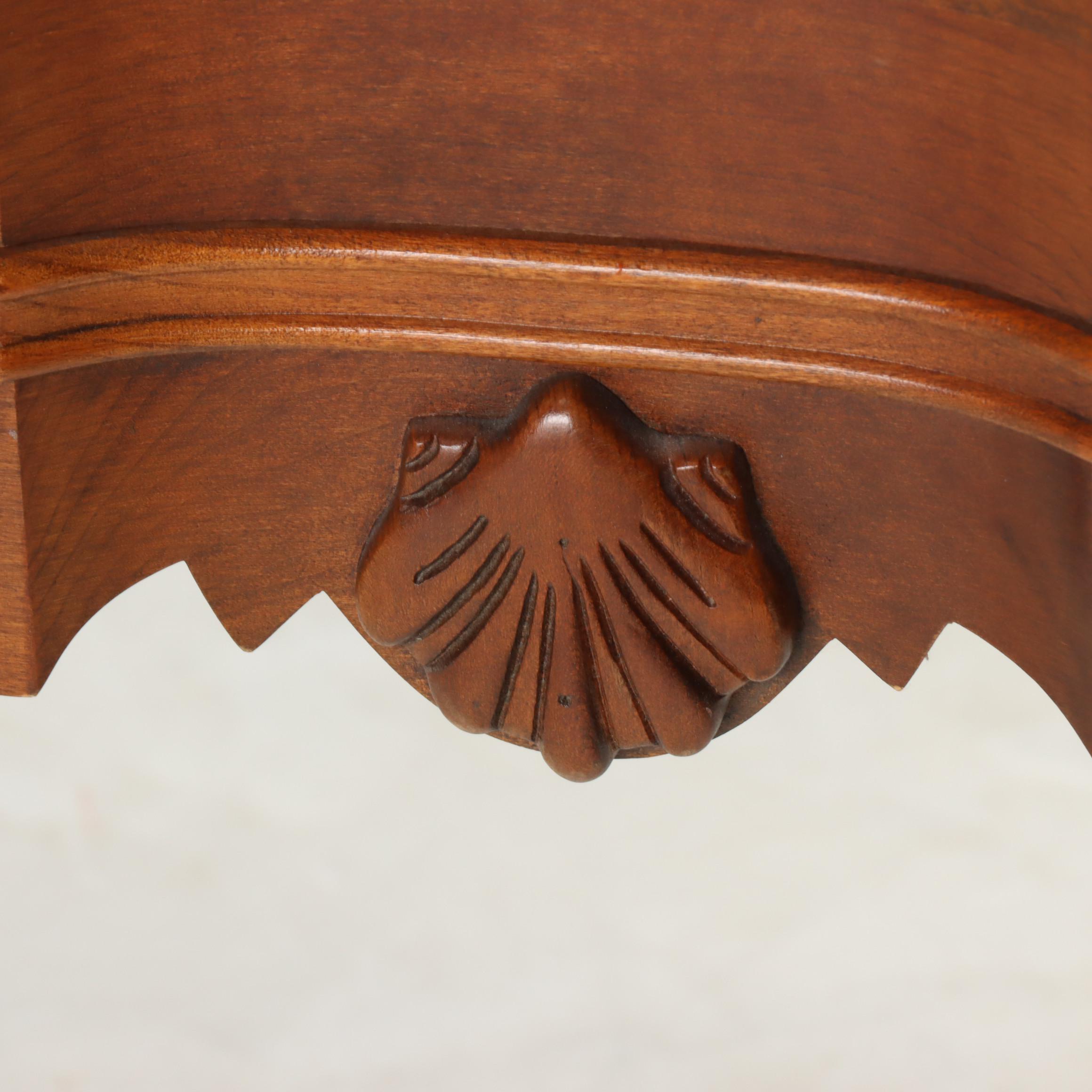 Queen Anne Style Cherrywood Blockfront Lowboy, Late 20th Century