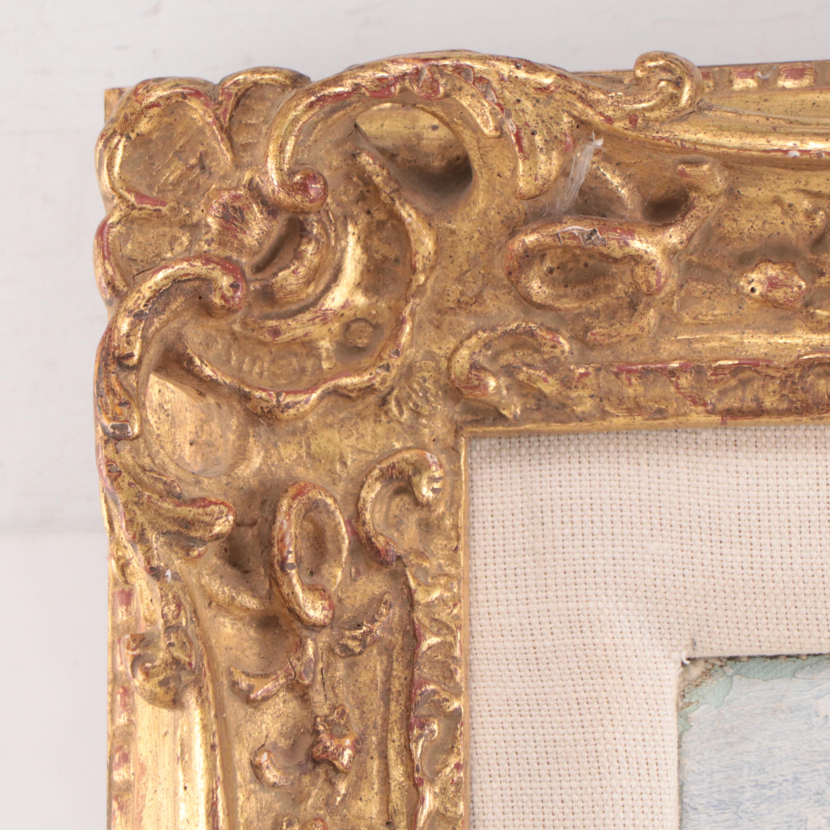 Impressionist Style Beach Scene Oil Painting