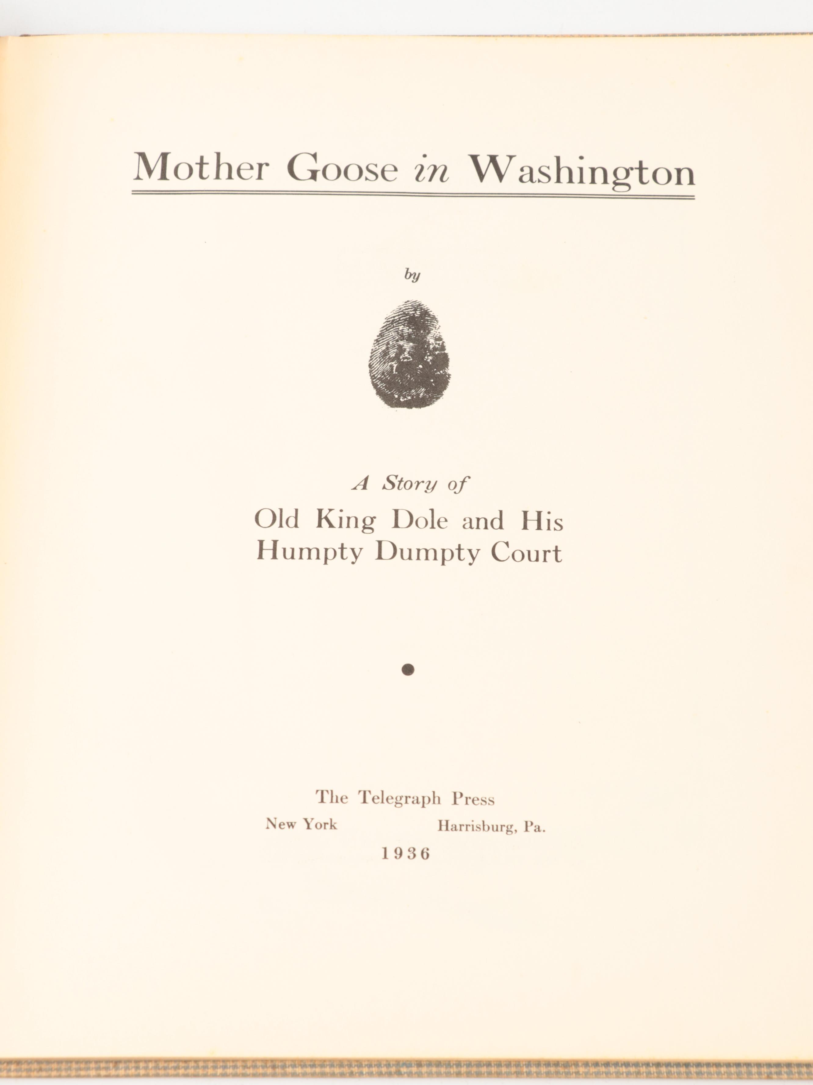 First Edition "Mother Goose in Washington" with Dr. Seuss Books