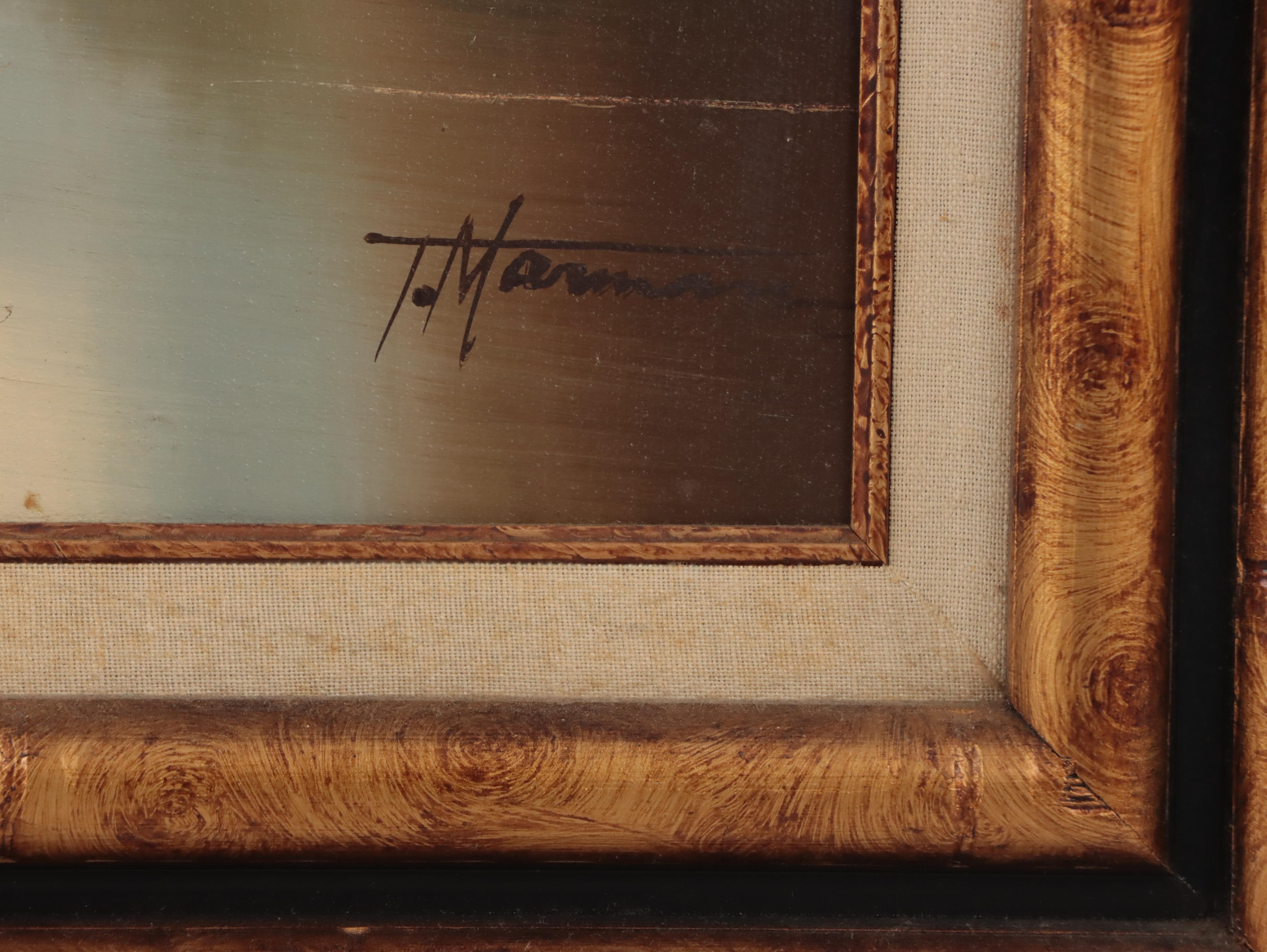 Oil Painting of Alpine Landscape