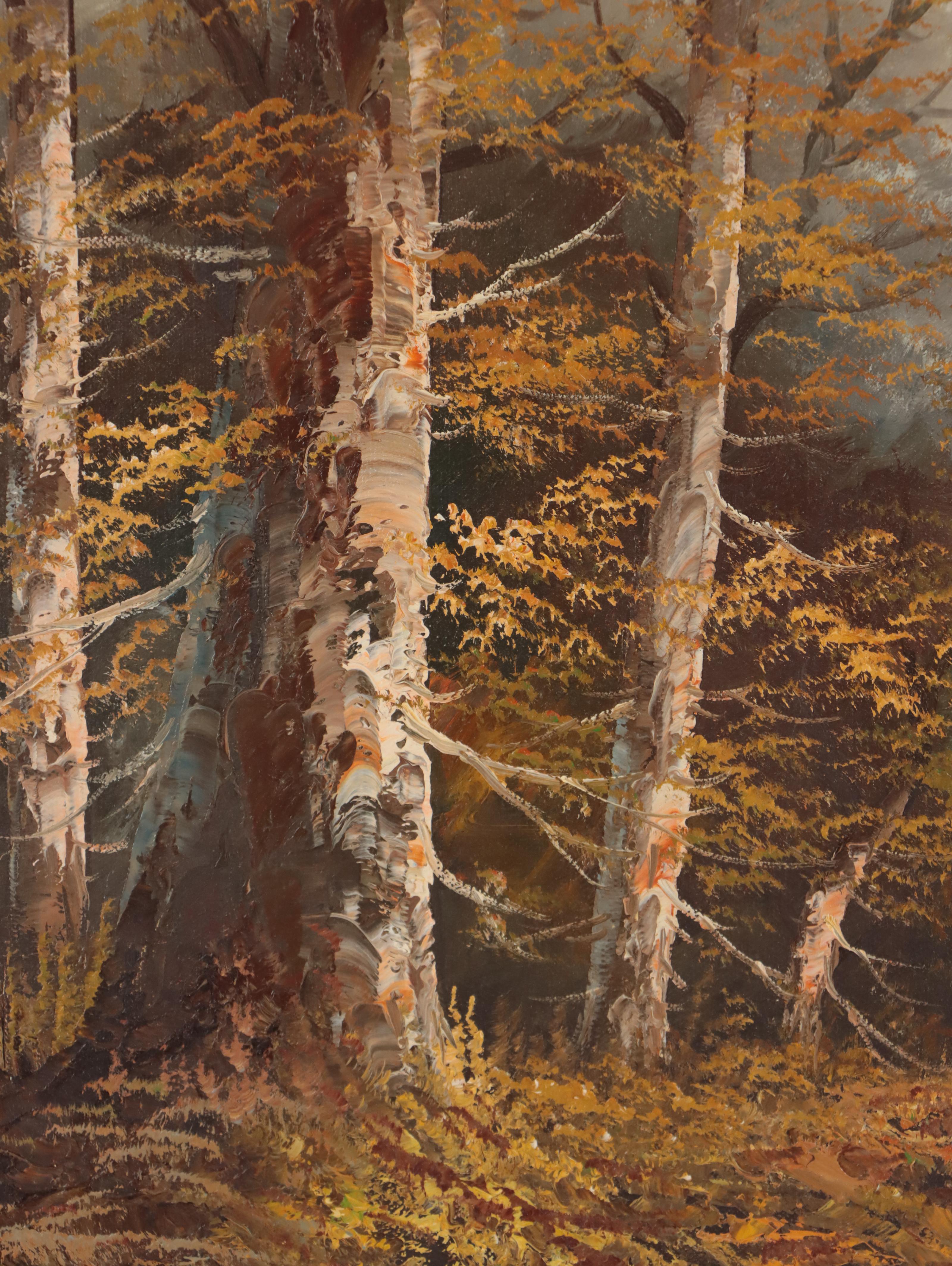 Oil Painting of Alpine Landscape