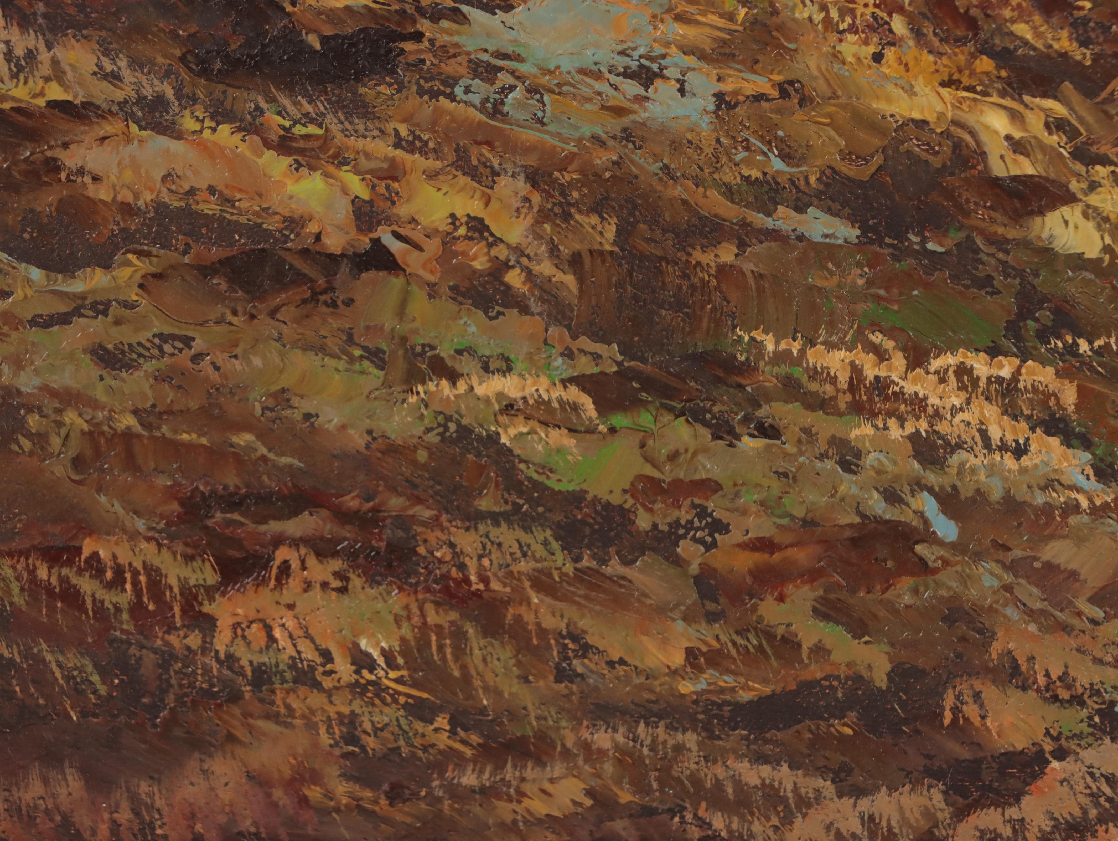 Oil Painting of Alpine Landscape