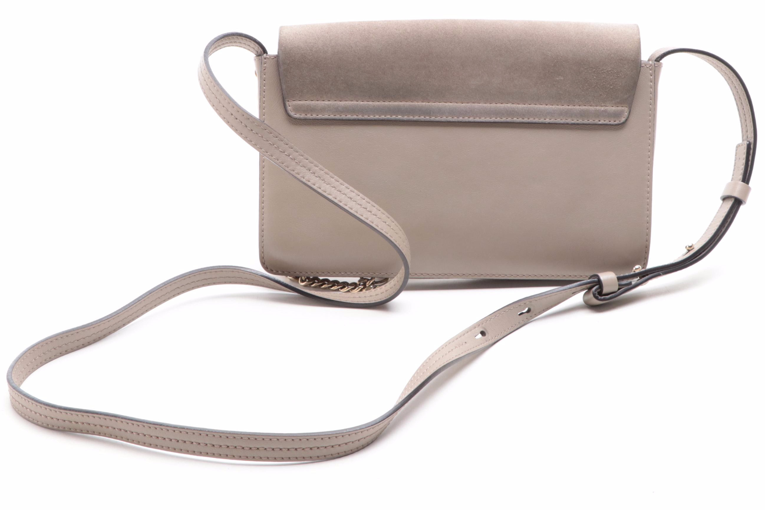 Chloé Faye Small Shoulder Bag in Leather and Suede