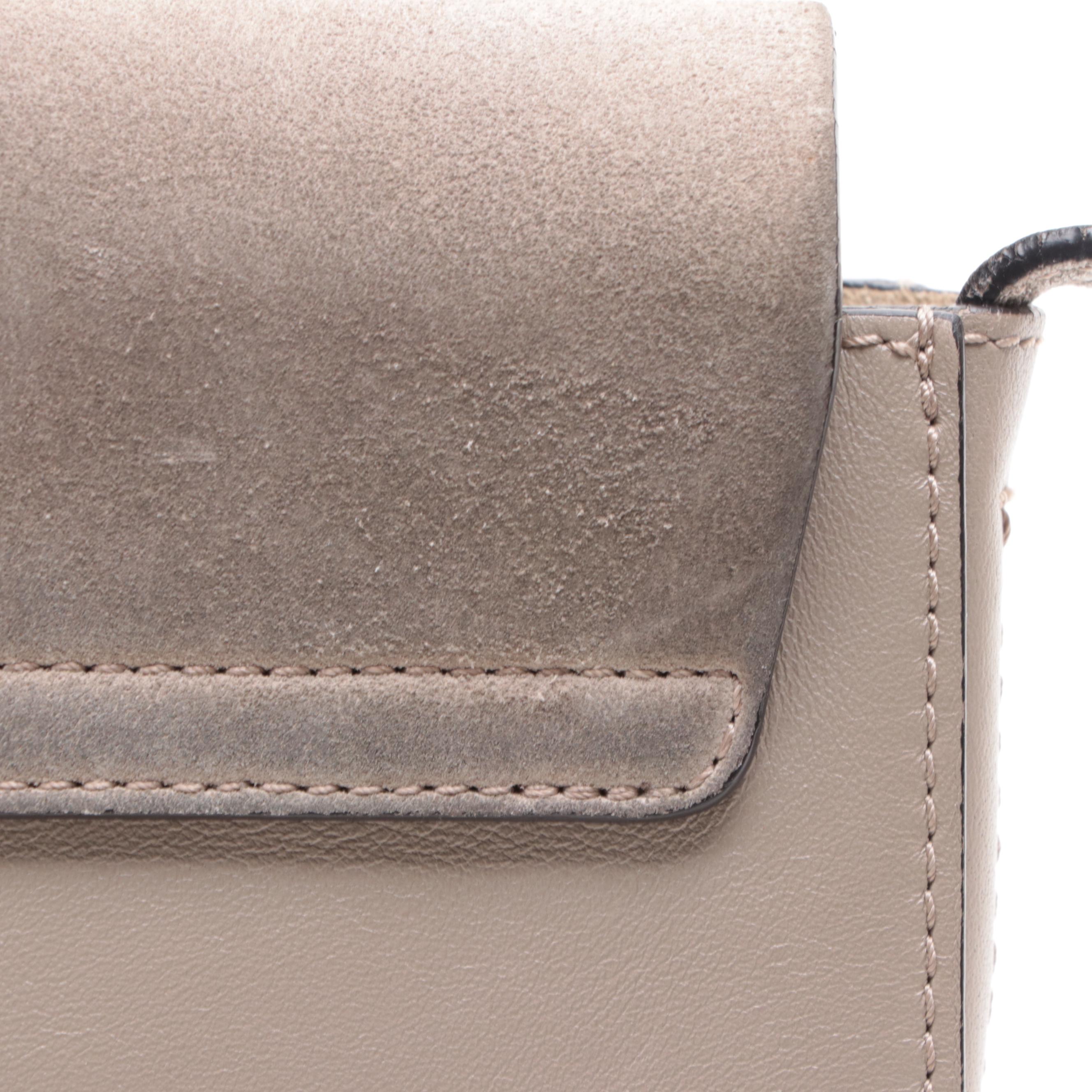 Chloé Faye Small Shoulder Bag in Leather and Suede
