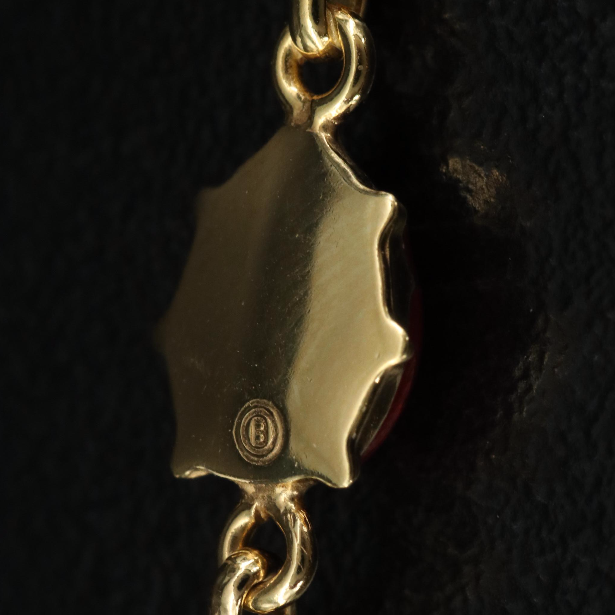 14K Enamel Ladybug Bracelet