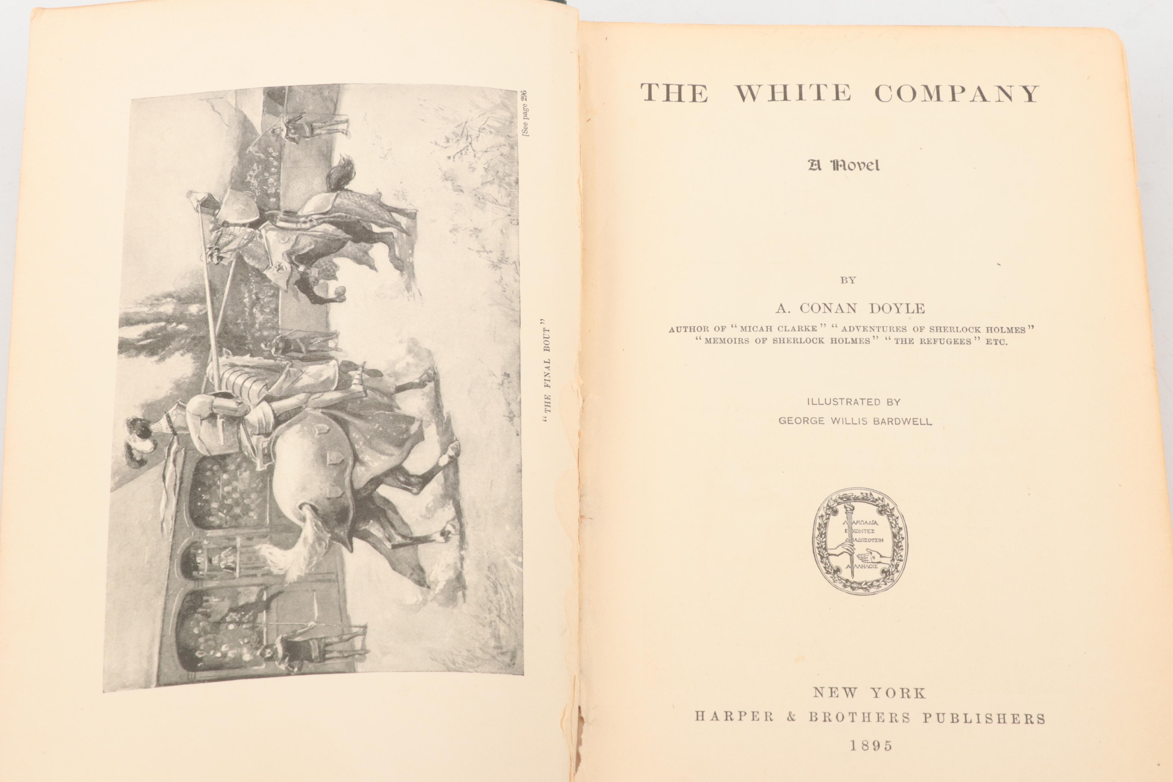 Illustrated "The White Company" by Arthur Conan Doyle, 1895