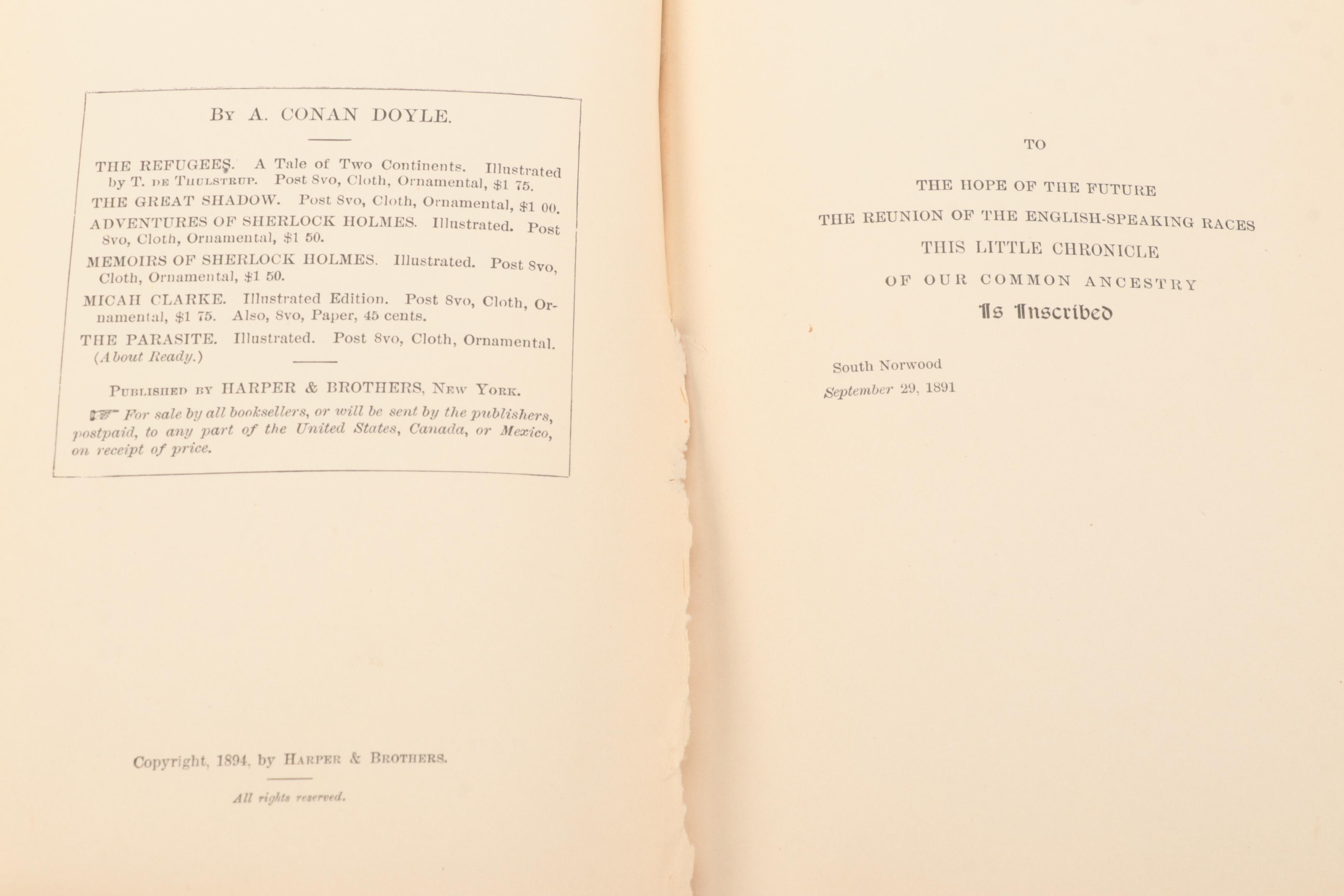 Illustrated "The White Company" by Arthur Conan Doyle, 1895
