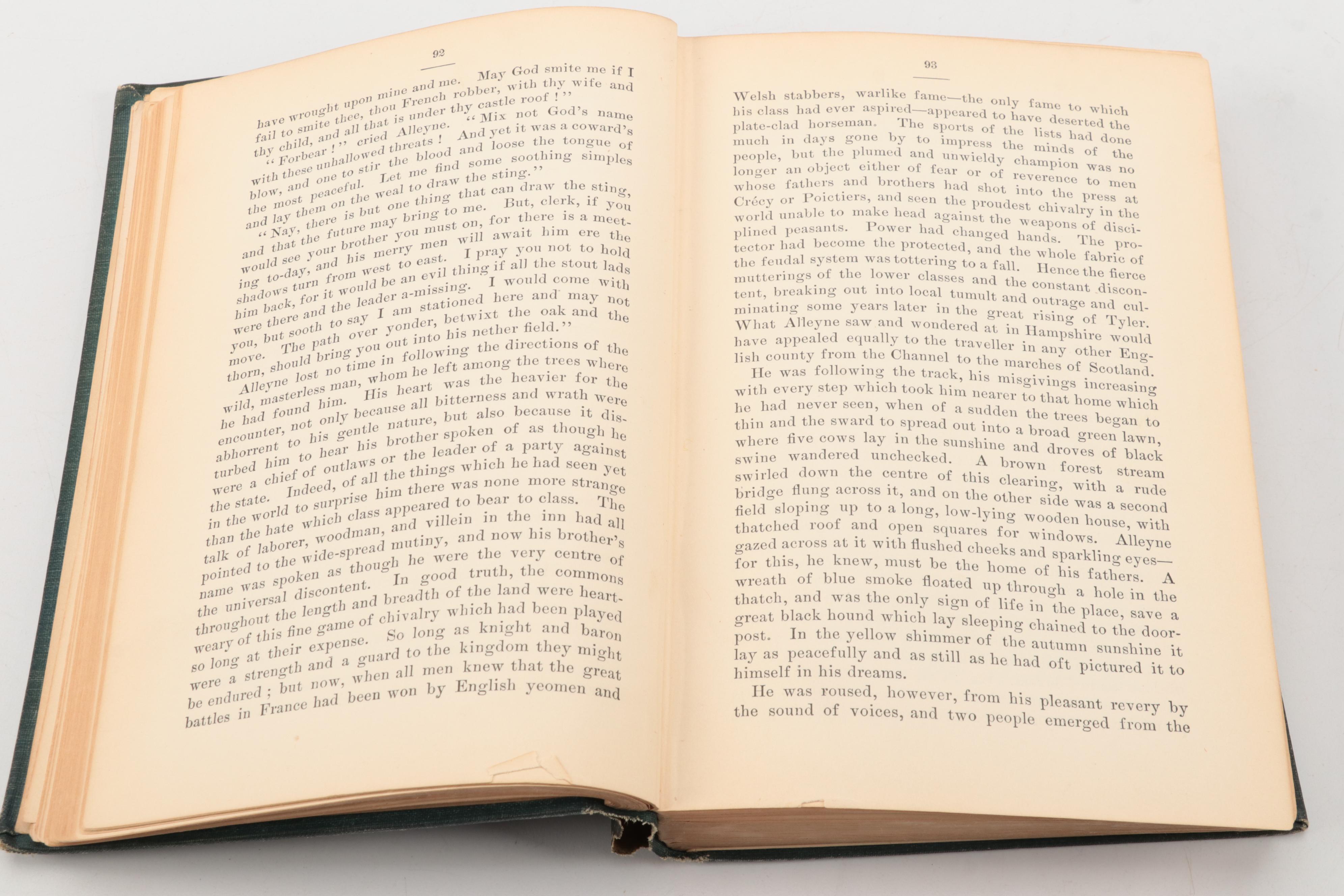 Illustrated "The White Company" by Arthur Conan Doyle, 1895