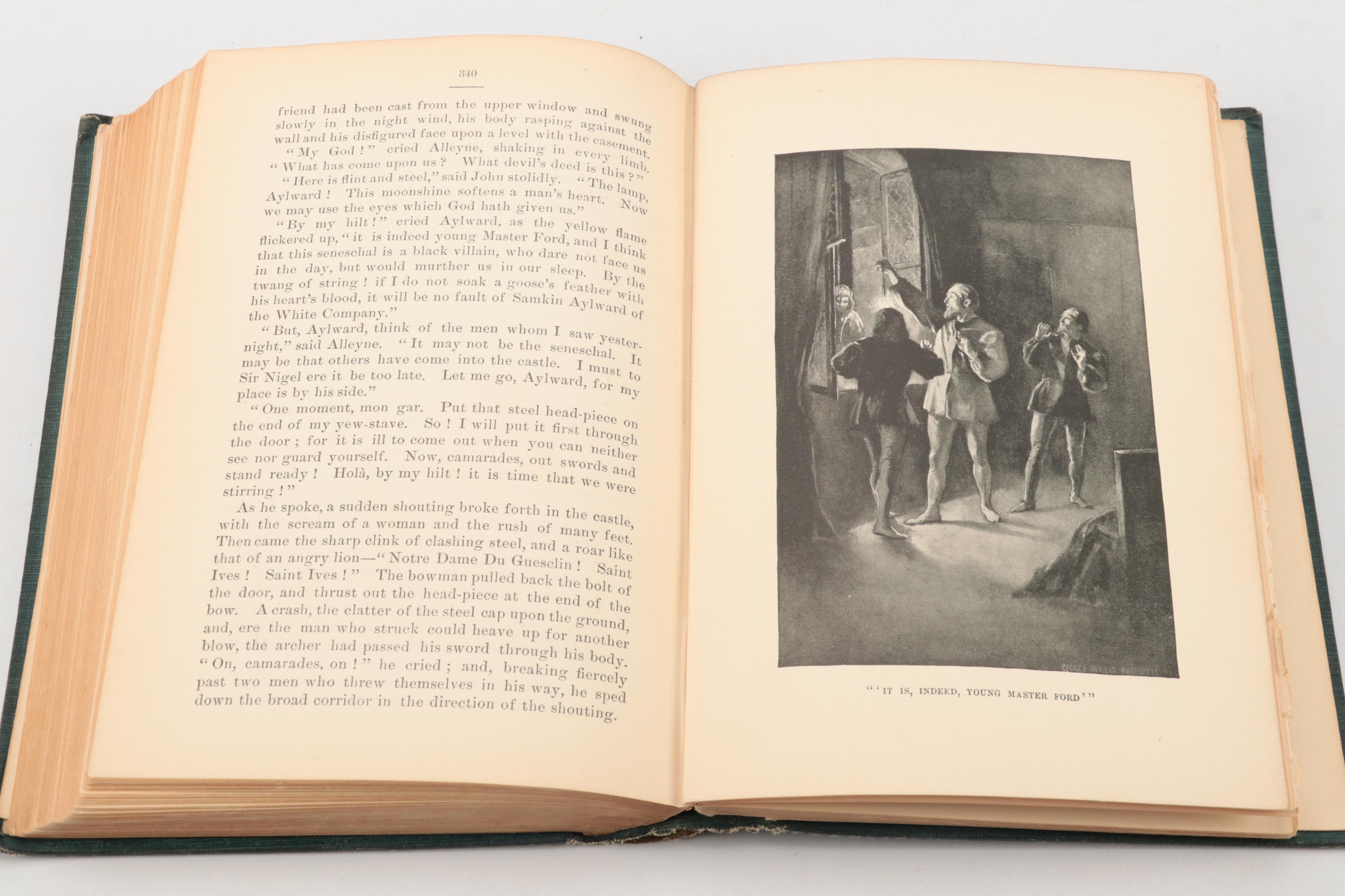 Illustrated "The White Company" by Arthur Conan Doyle, 1895