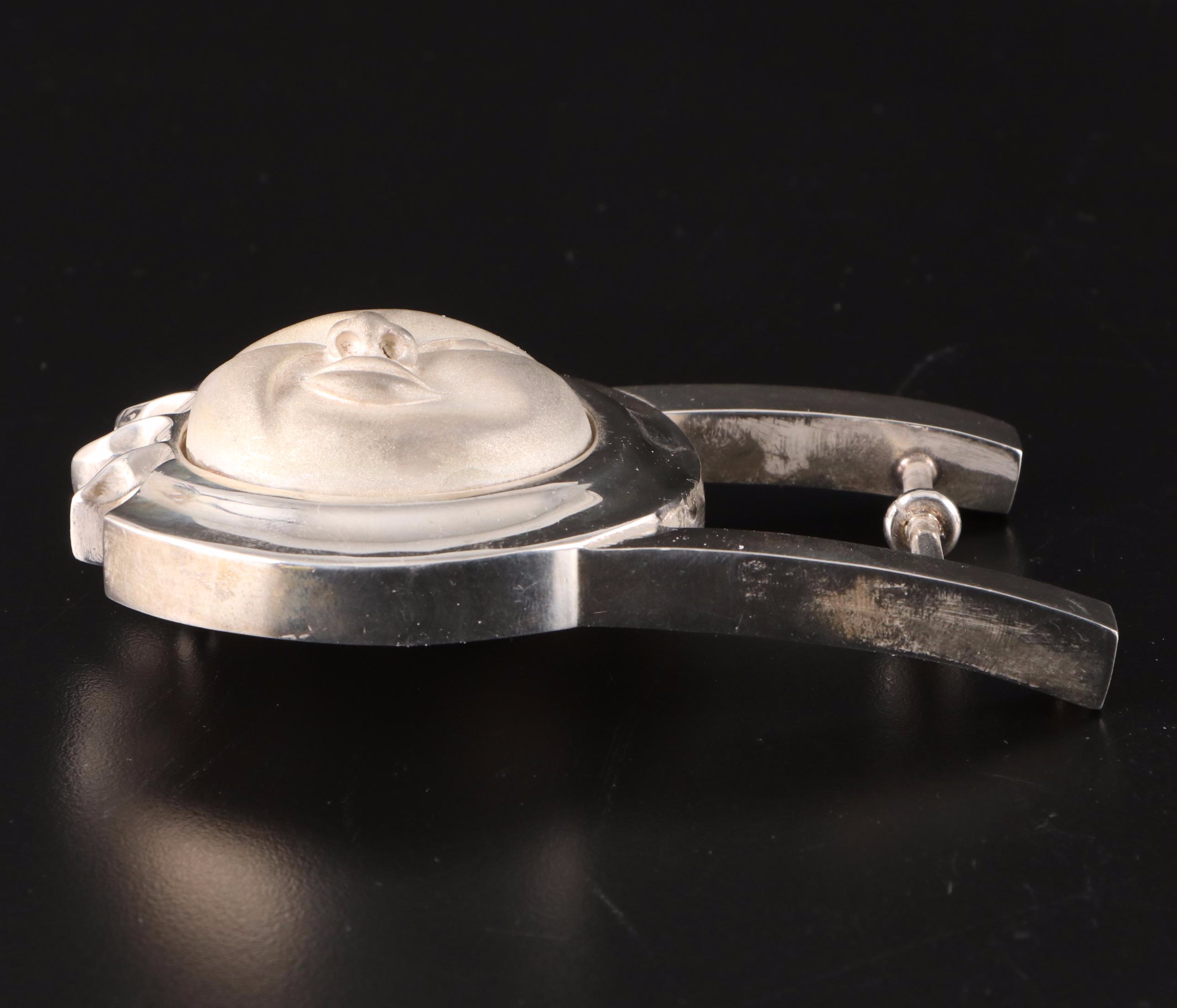 Barry Kieselstein-Cord Sterling Silver Winking Sun Belt Buckle