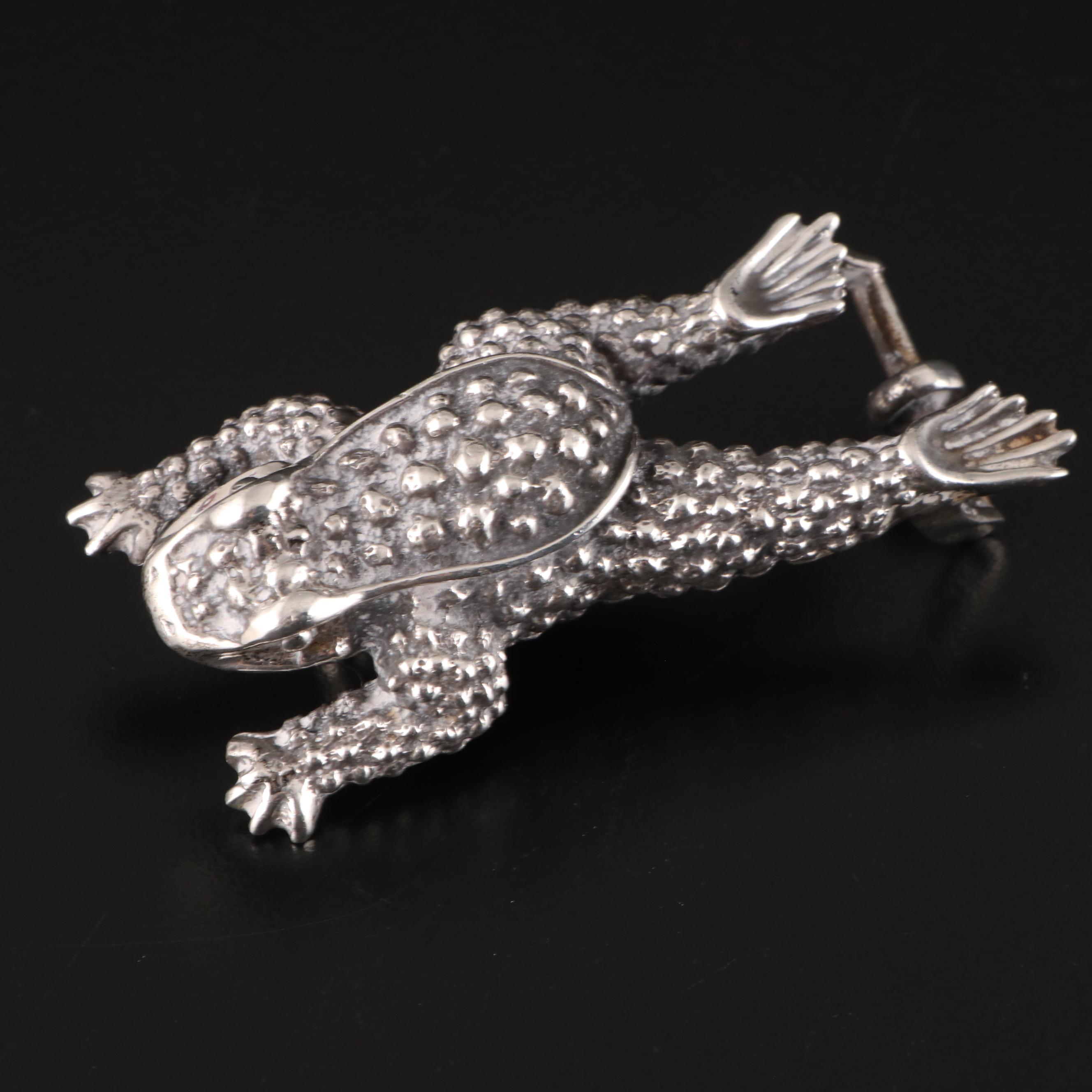 Barry Kieselstein-Cord Sterling Silver Herman Toad Belt Buckle