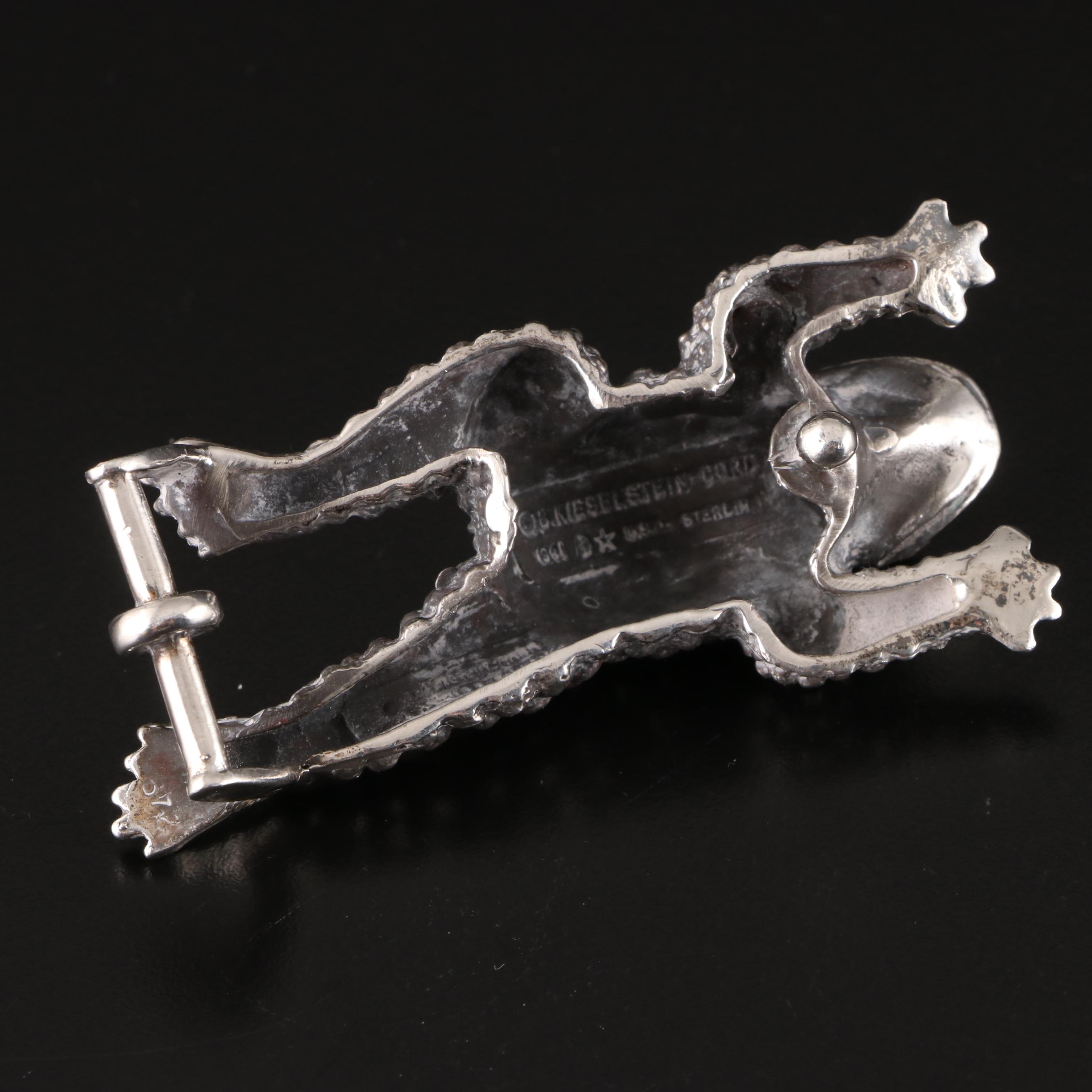 Barry Kieselstein-Cord Sterling Silver Herman Toad Belt Buckle