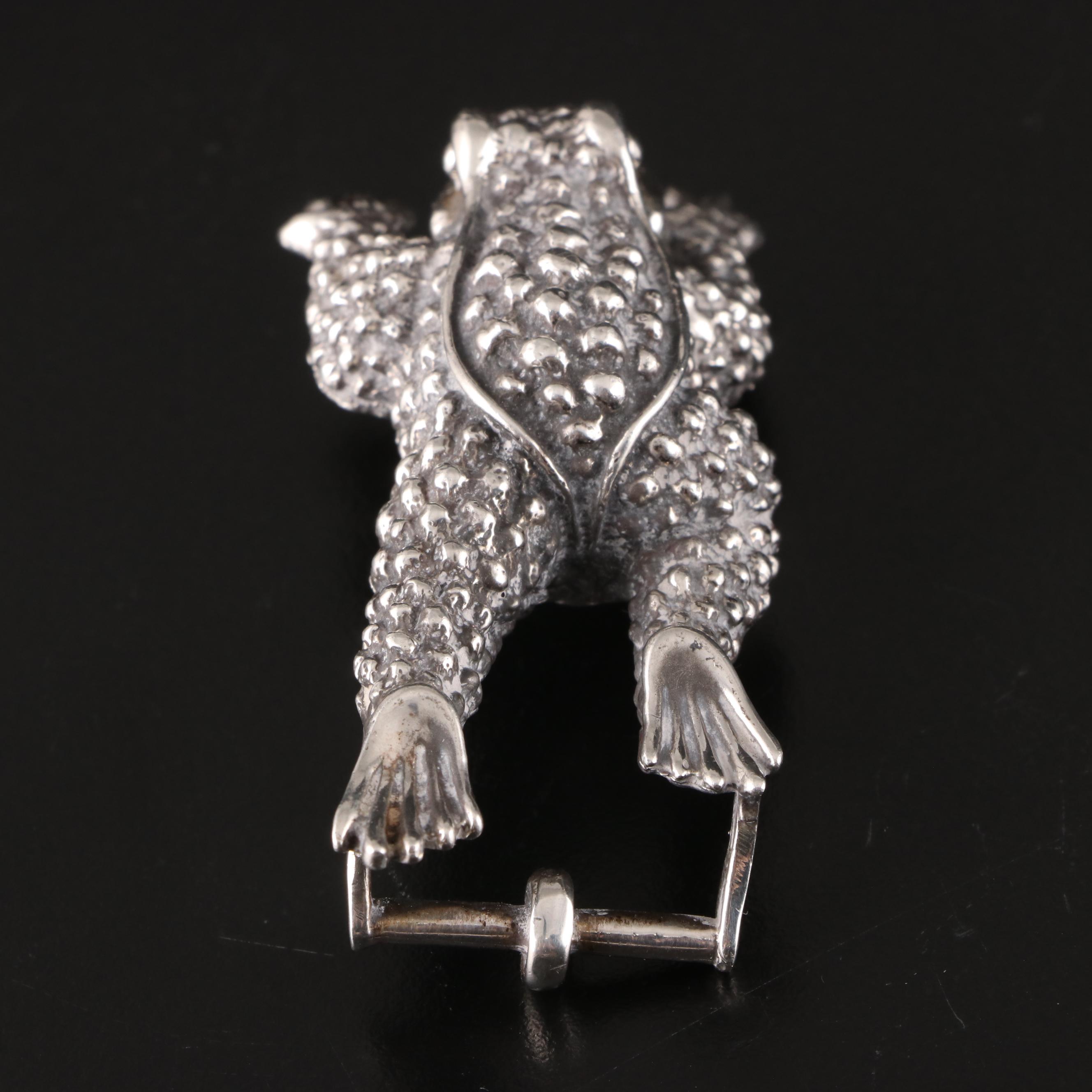Barry Kieselstein-Cord Sterling Silver Herman Toad Belt Buckle