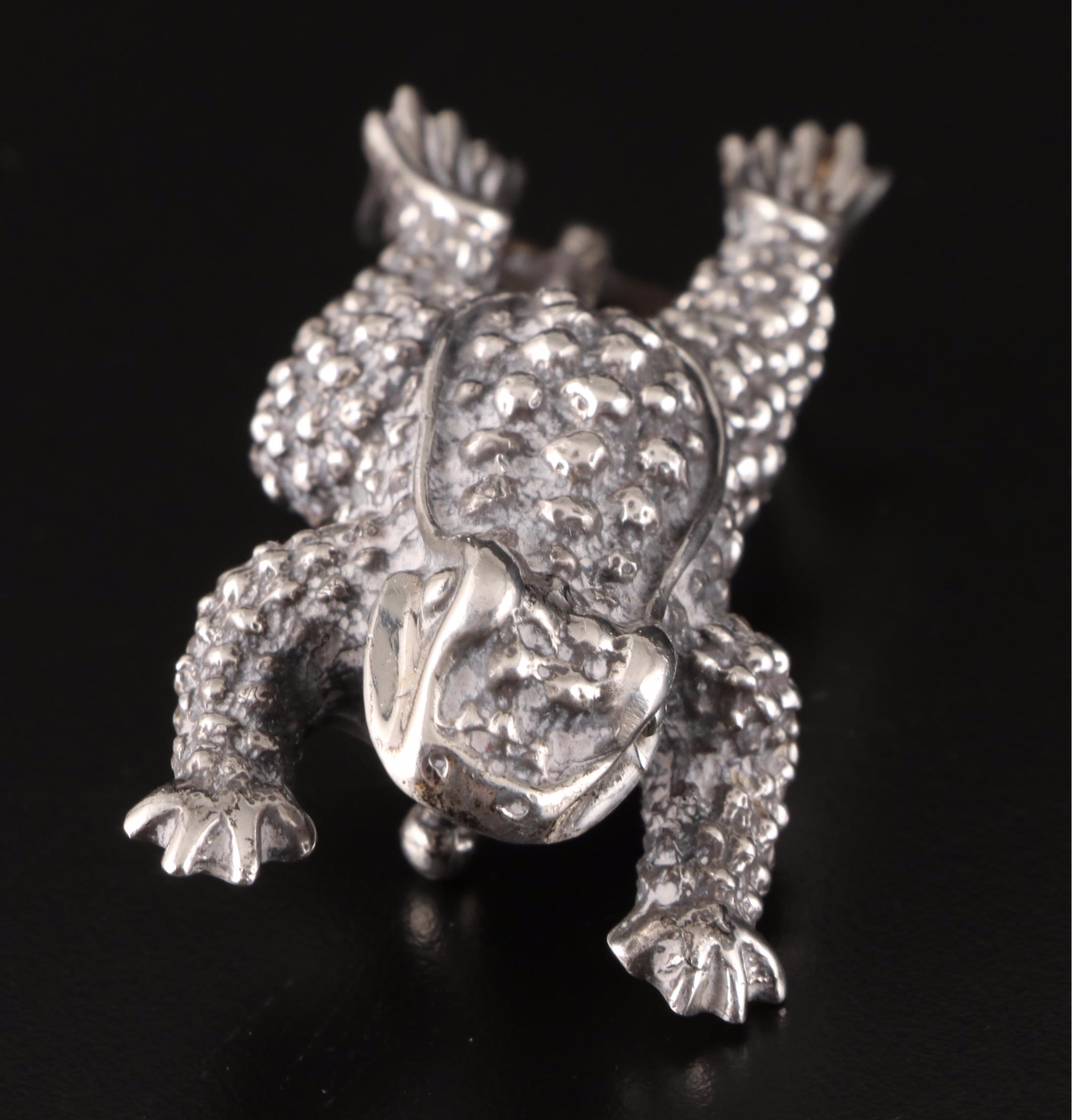 Barry Kieselstein-Cord Sterling Silver Herman Toad Belt Buckle