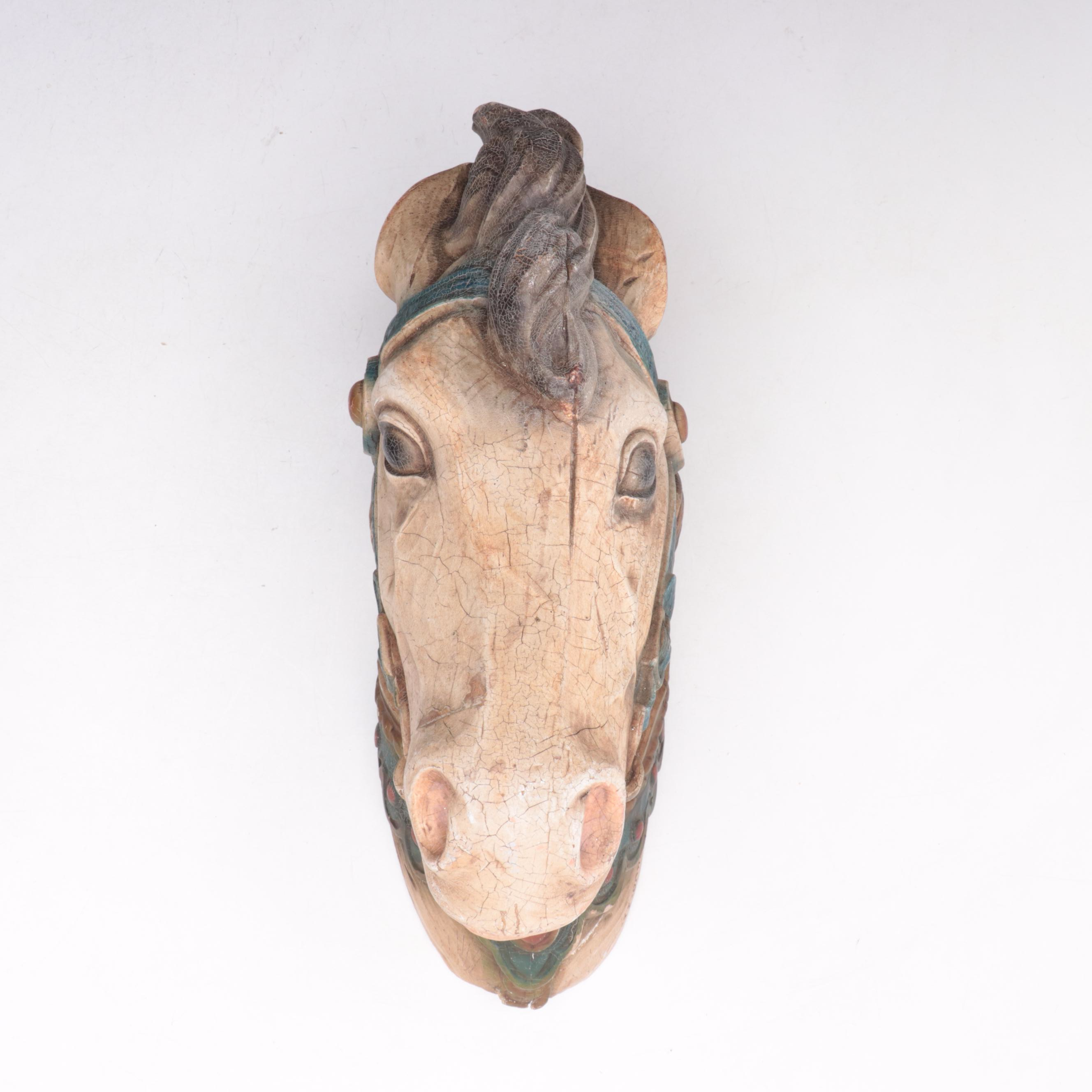 ALFCO New York Composite Carousel Horse Head, Mid-20th Century