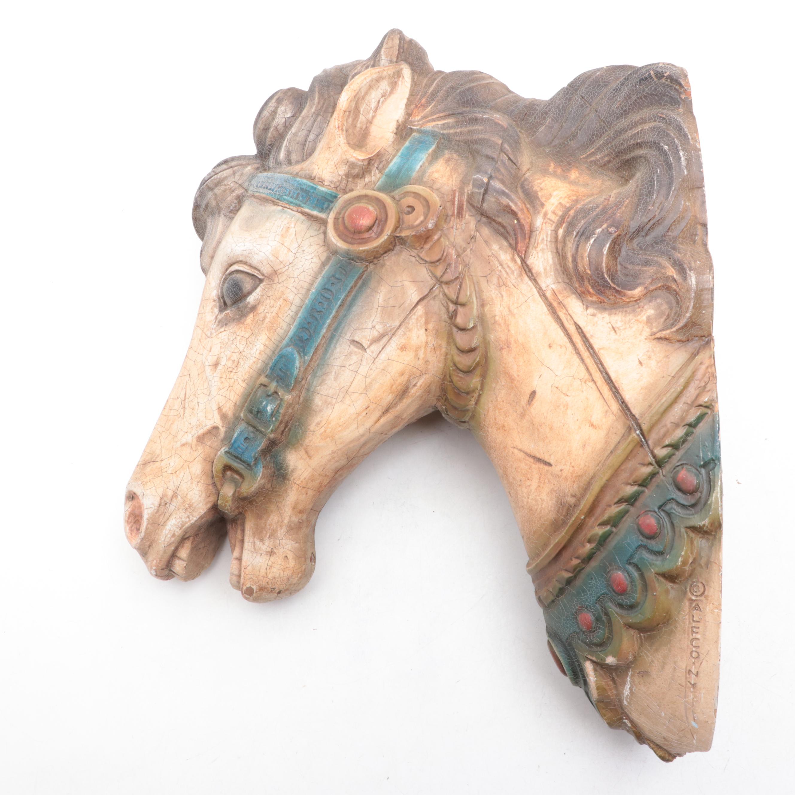 ALFCO New York Composite Carousel Horse Head, Mid-20th Century