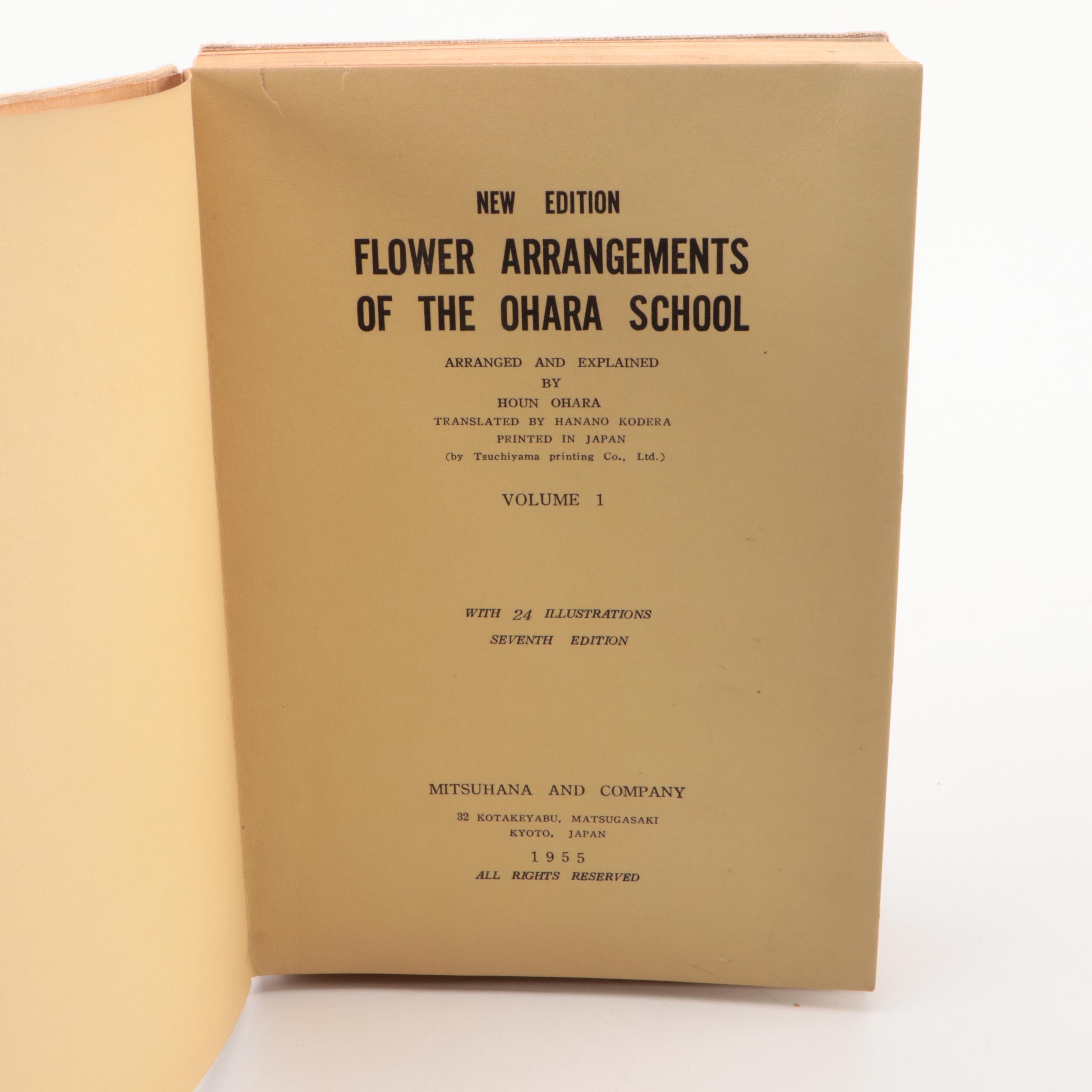 "Flower Arrangements of the Ohara School" Volume One by Houn Ohara, 1955