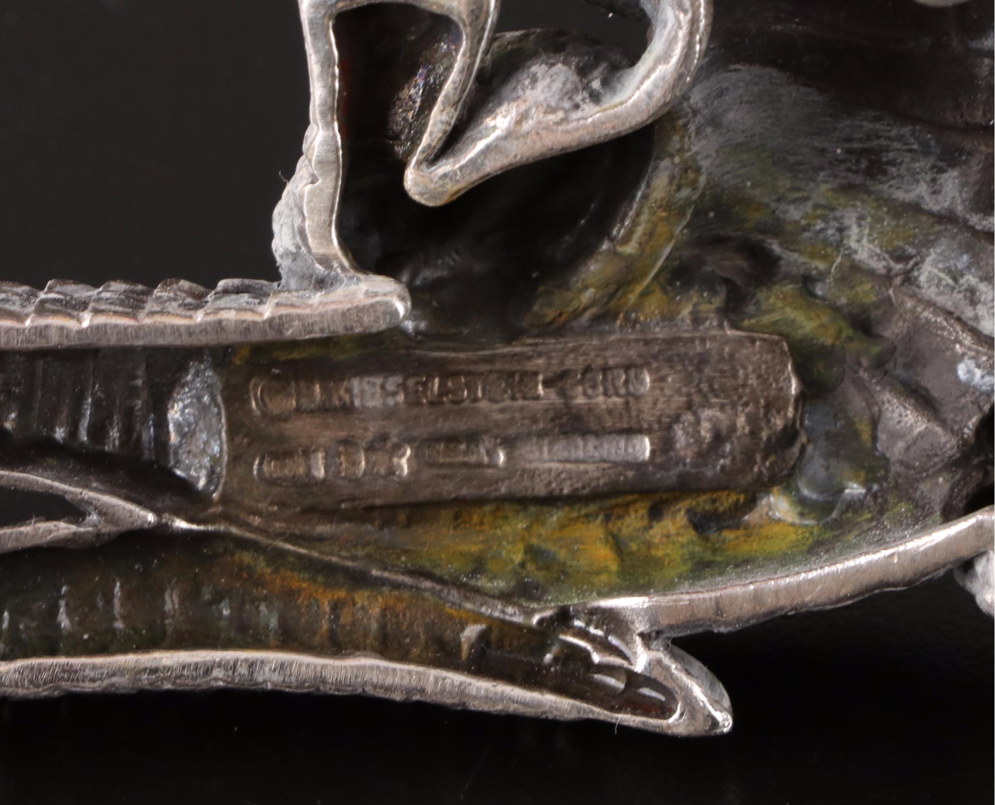 Barry Kieselstein-Cord Sterling Silver Alligator Large Belt Buckle