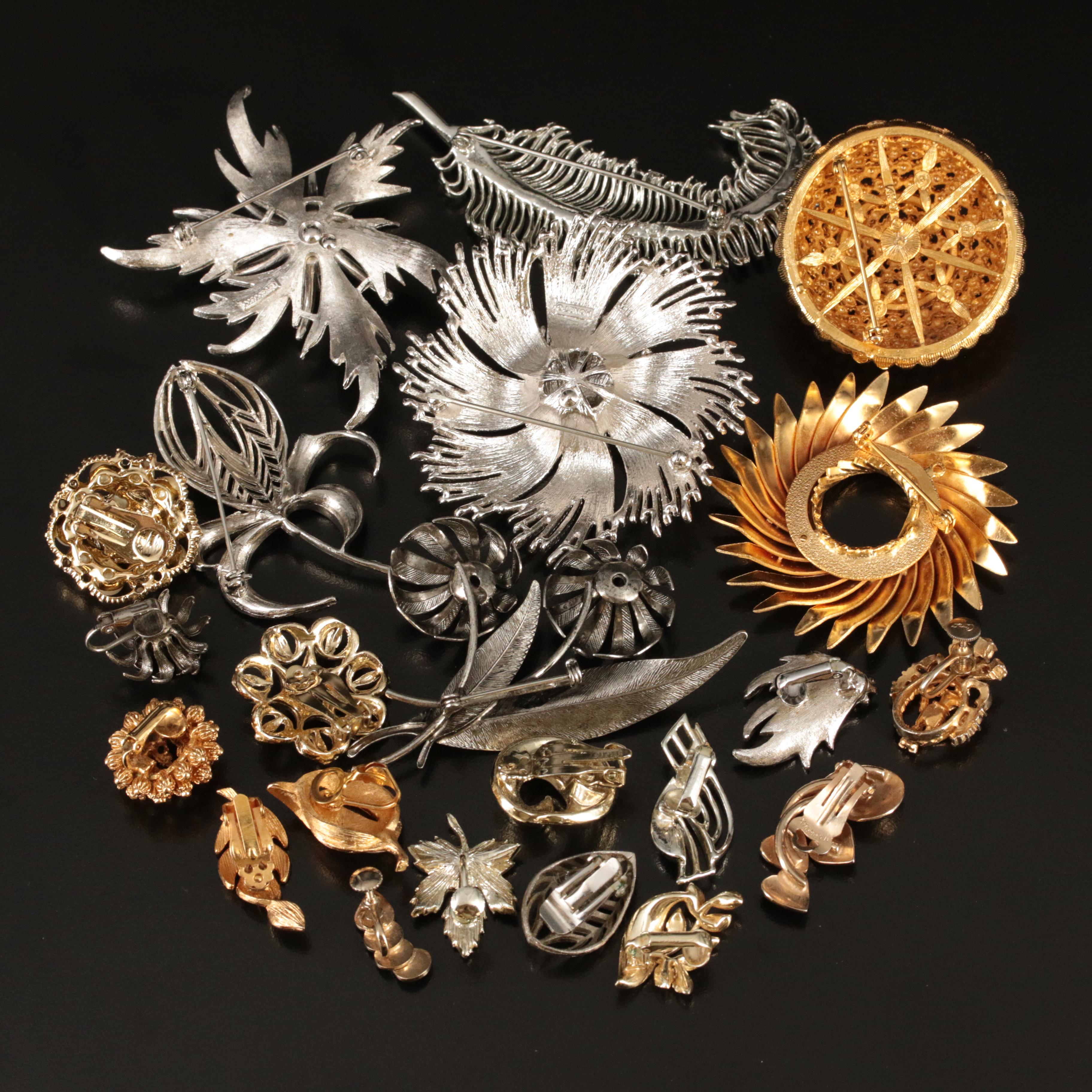 Faux Pearl Featured in Earring and Brooch Collection