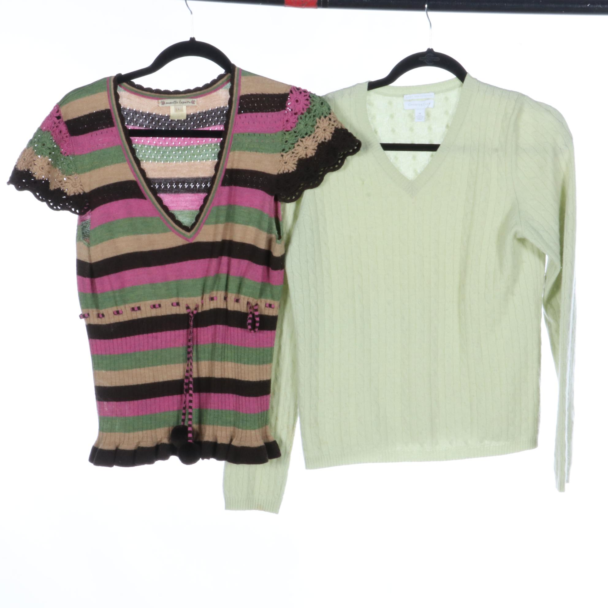 Nanette Lepore, J. Crew, Charter Club, and 27 Miles Sweaters and Poncho