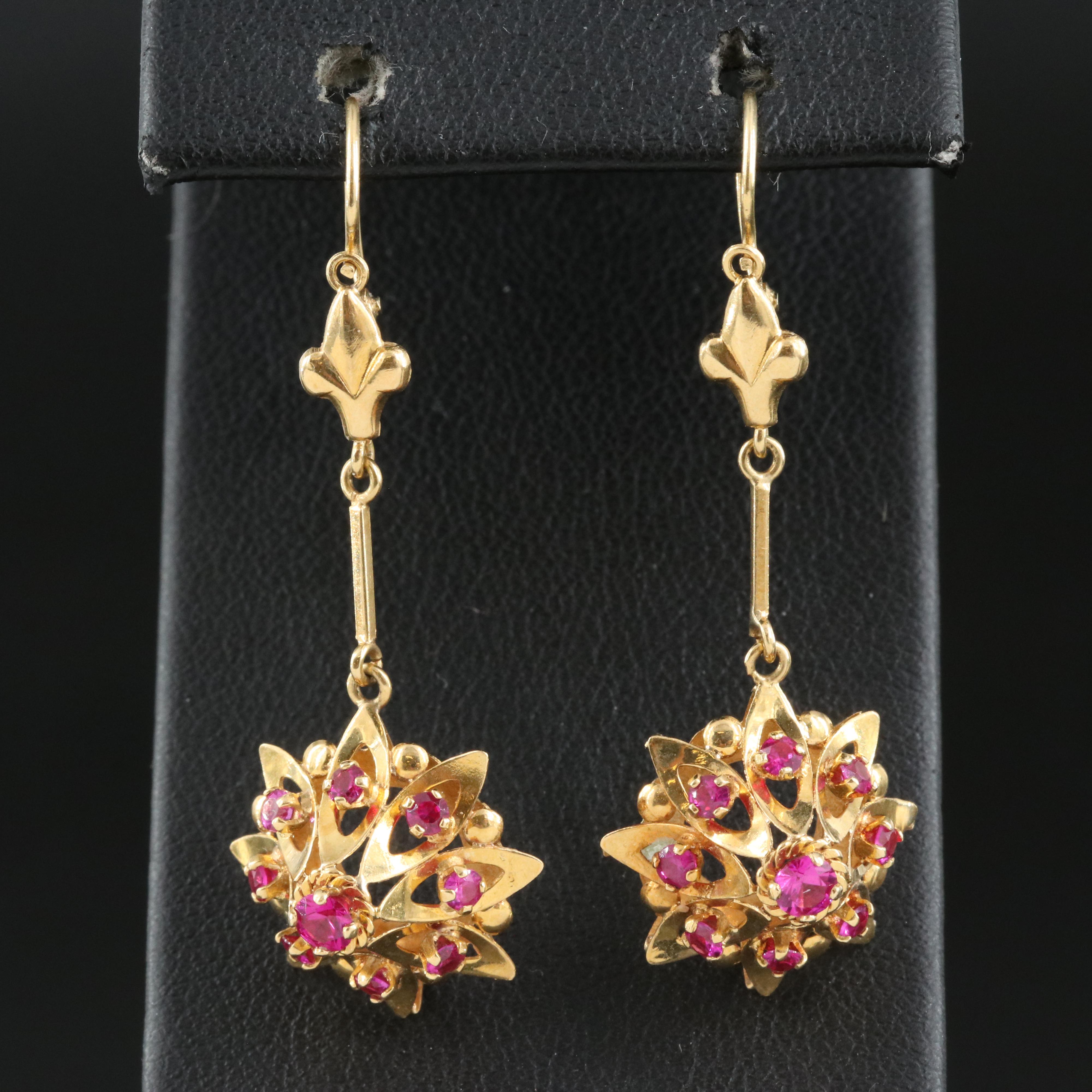 18K Ruby Earrings
