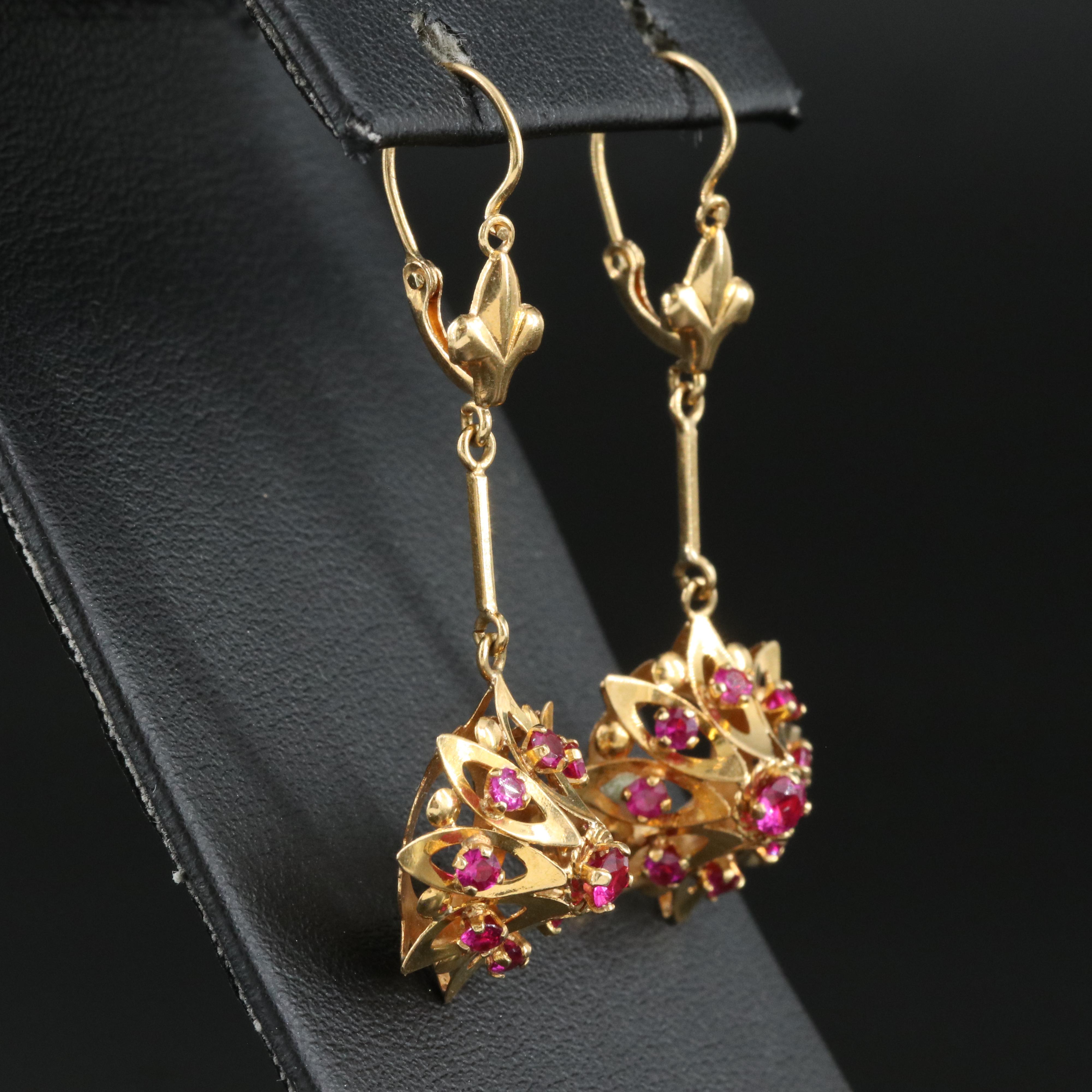 18K Ruby Earrings