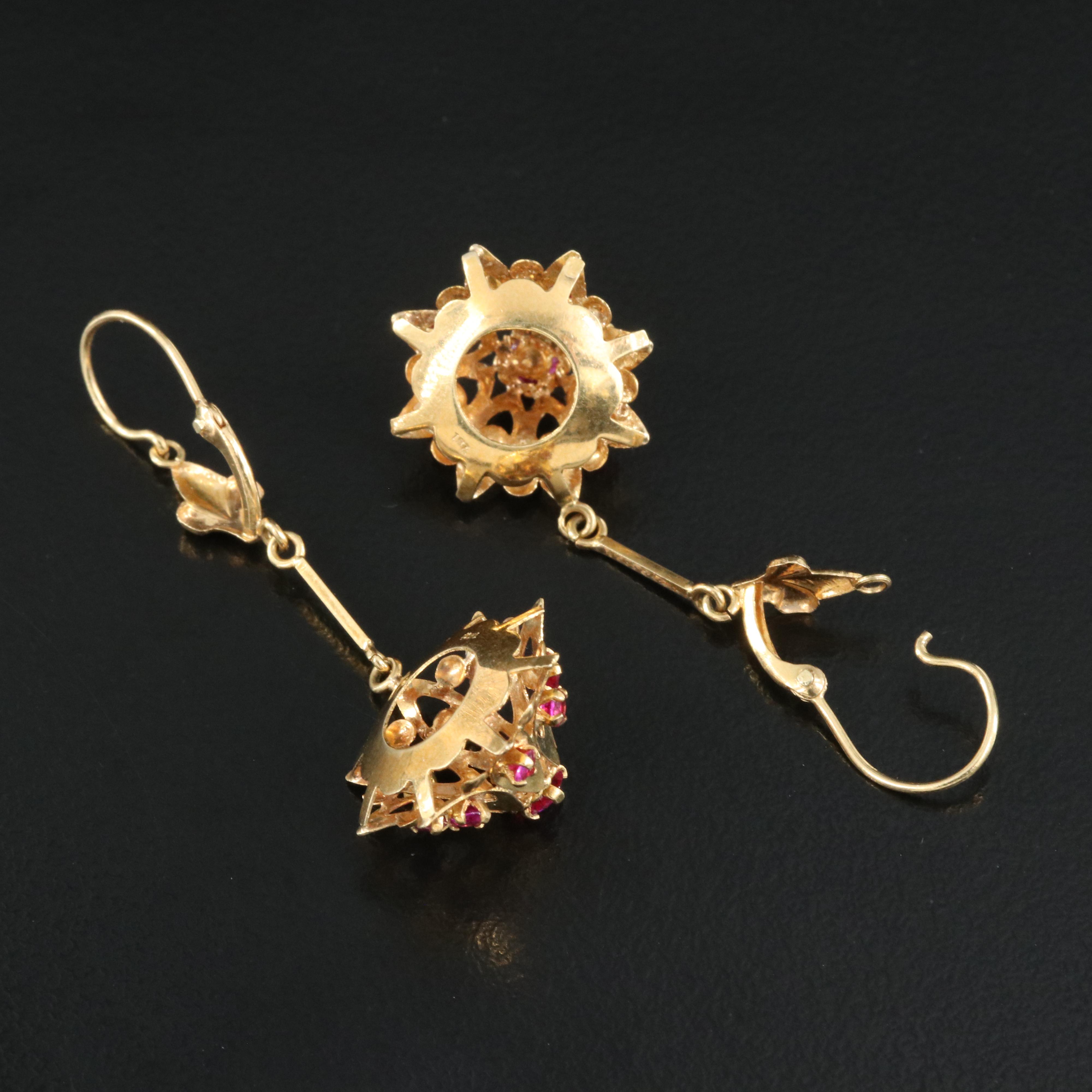 18K Ruby Earrings