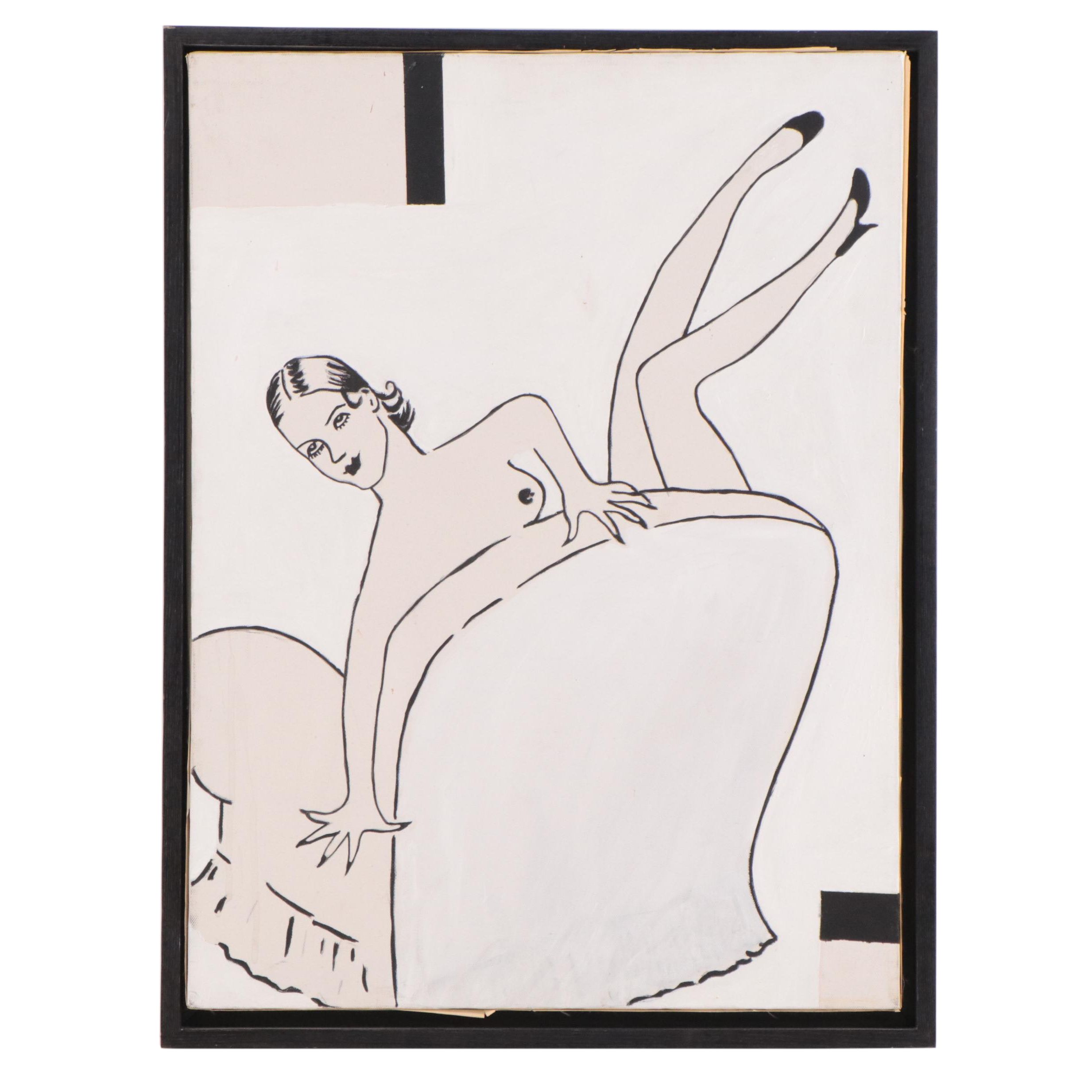 Acrylic and Permanent Marker Painting, Circa 1991