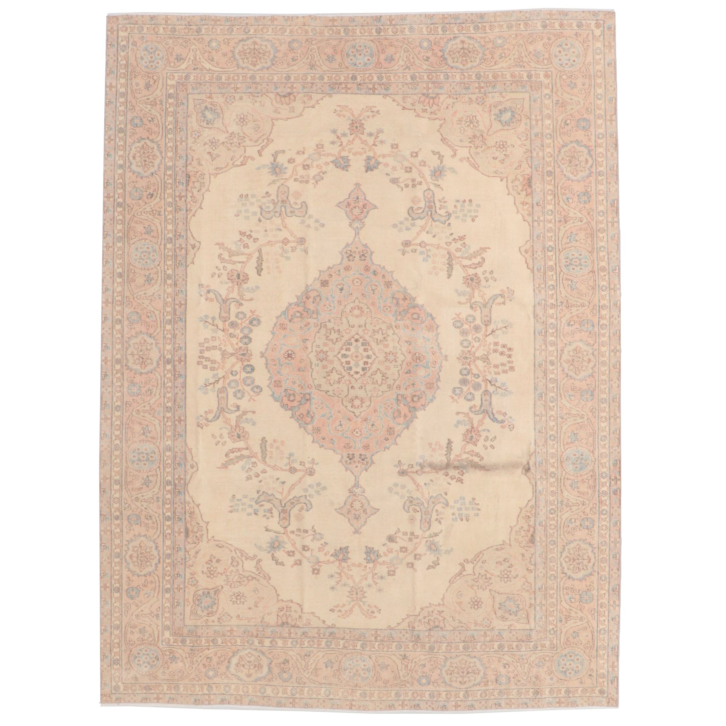 7'10 x 10'8 Hand-Knotted Persian Kerman Area Rug