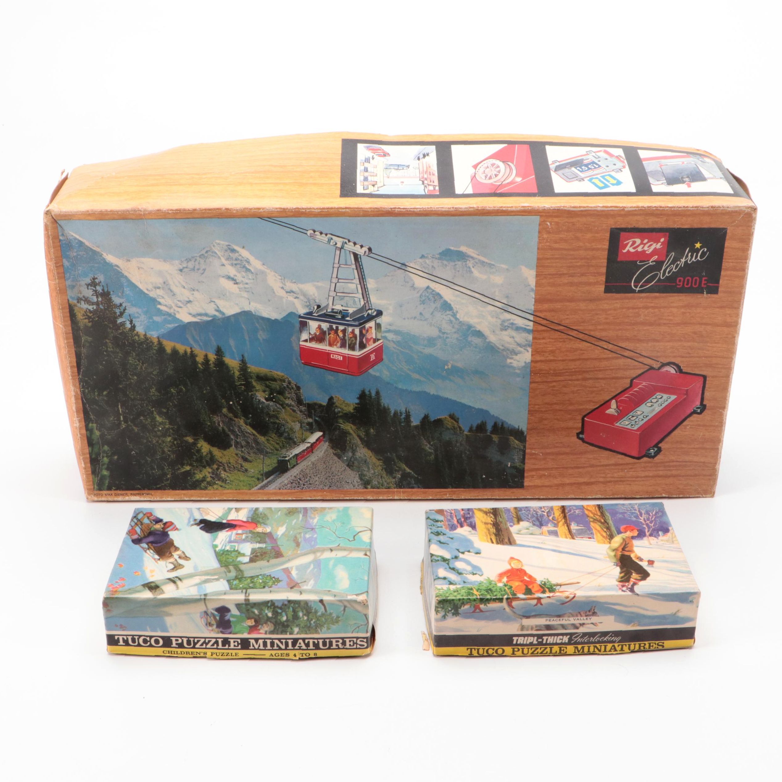 Rigi Electric 900E Model Ski Lift System and Tuco Puzzles