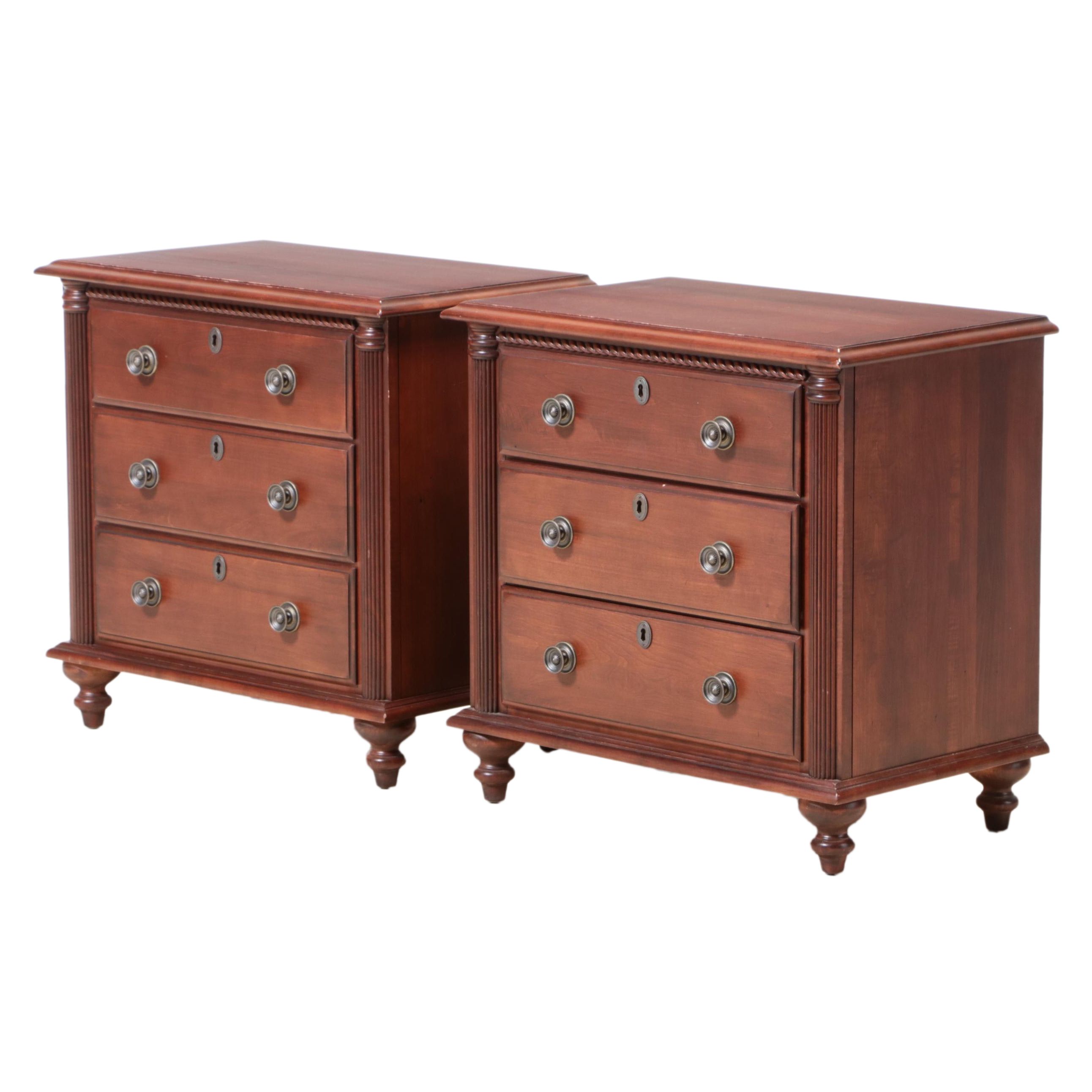 Pair of Durham Furniture Cherrywood Bedside Chests