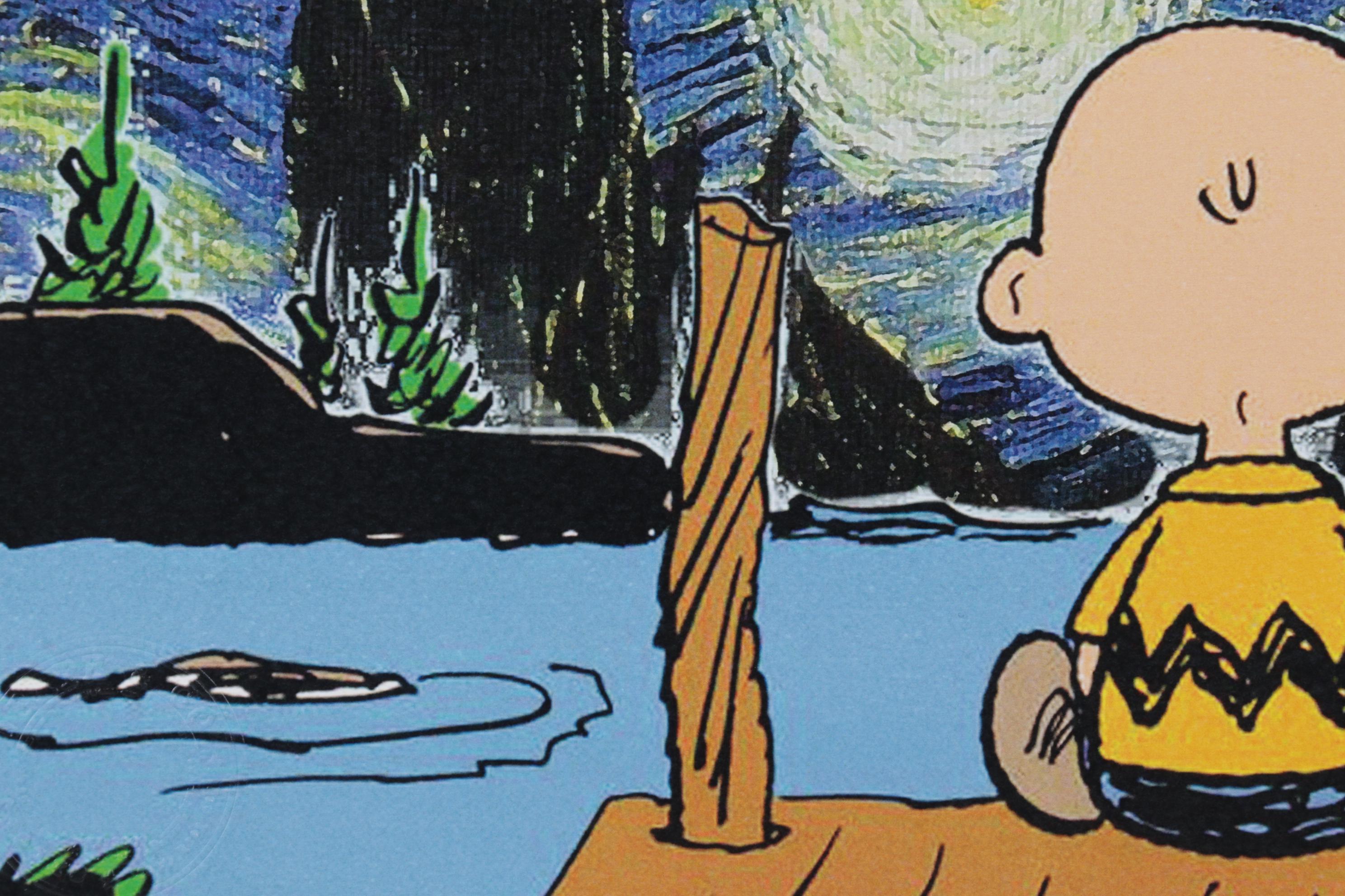 Death NYC Digital Pop Art Print "Charlie Brown and Snoopy / Starry Night"