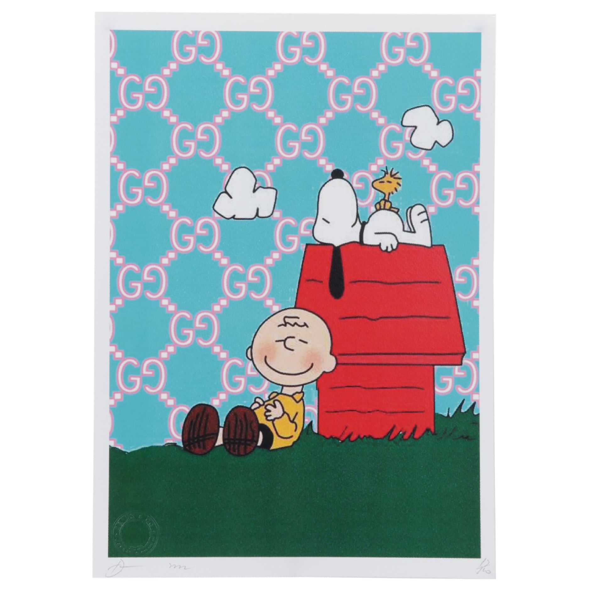 Death NYC Digital Pop Art Print "Charlie Brown, Snoopy, Woodstock / Gucci"