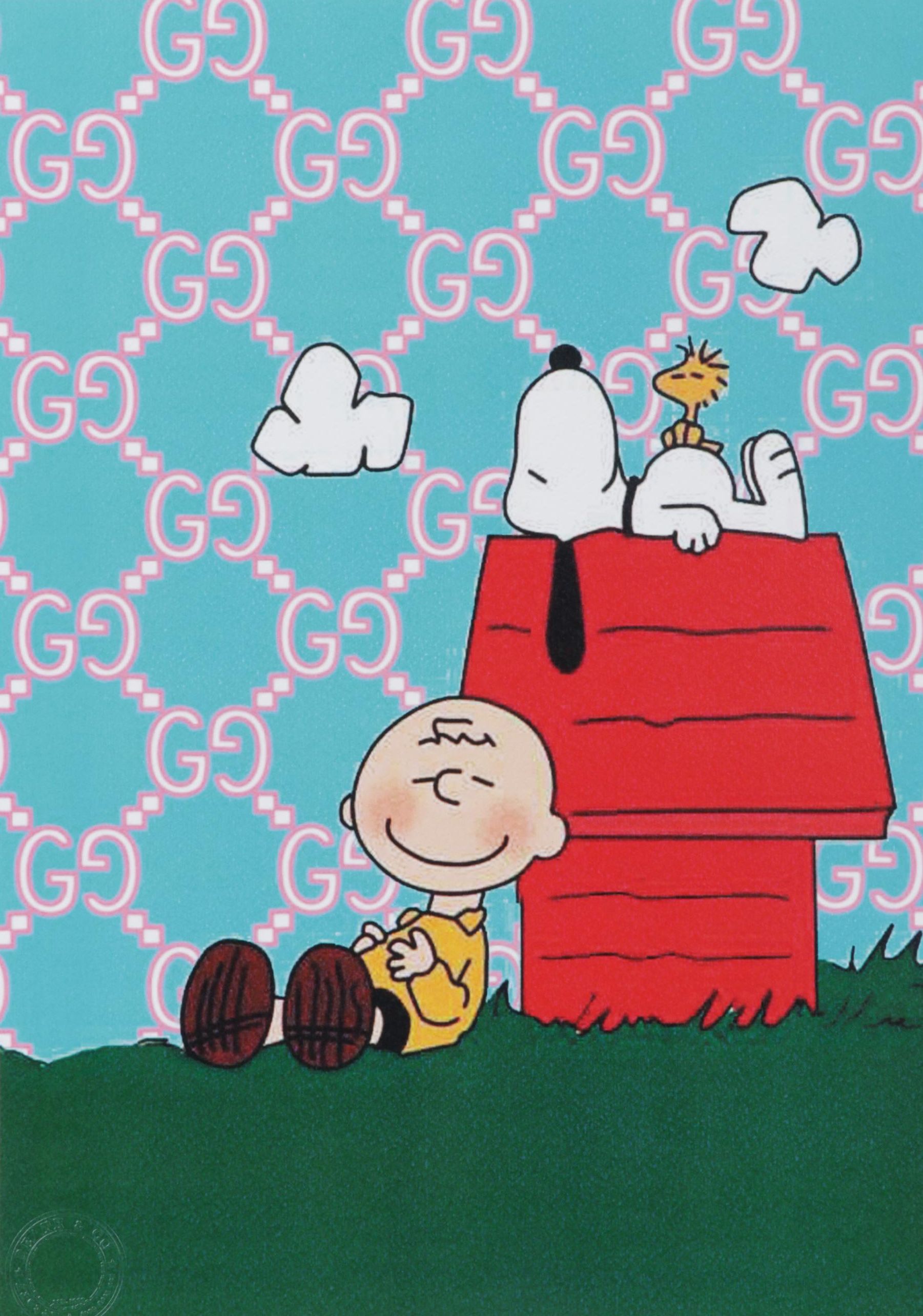 Death NYC Digital Pop Art Print "Charlie Brown, Snoopy, Woodstock / Gucci"