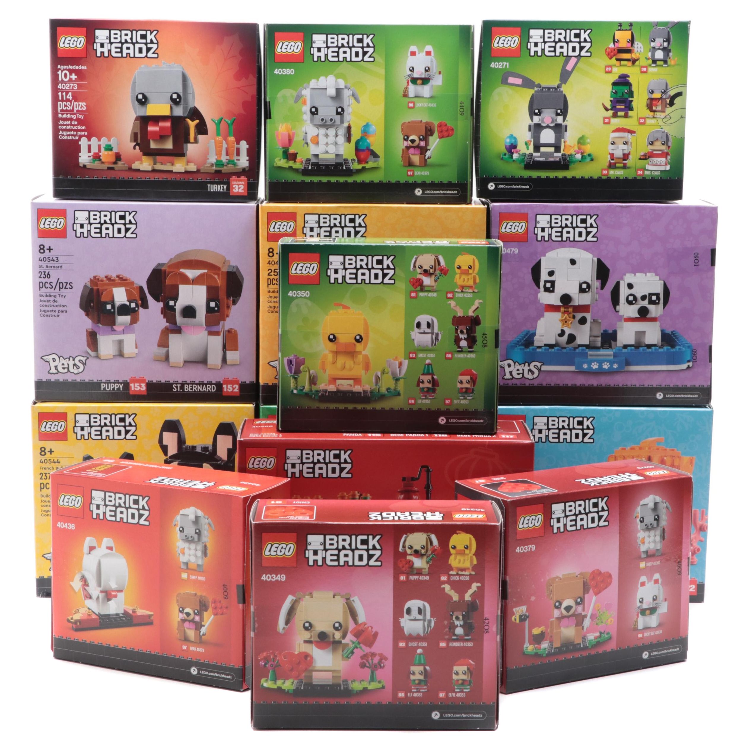 Pets and More LEGO Brick Headz Figures