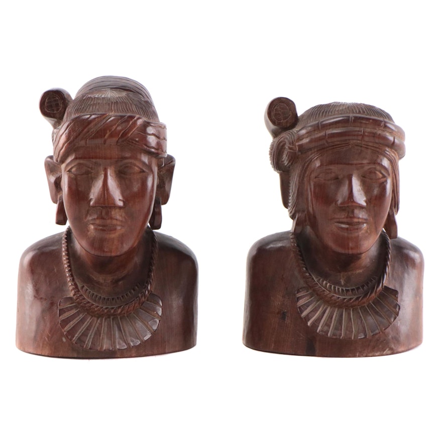 Philippines Carved Wood Figural Sculptures