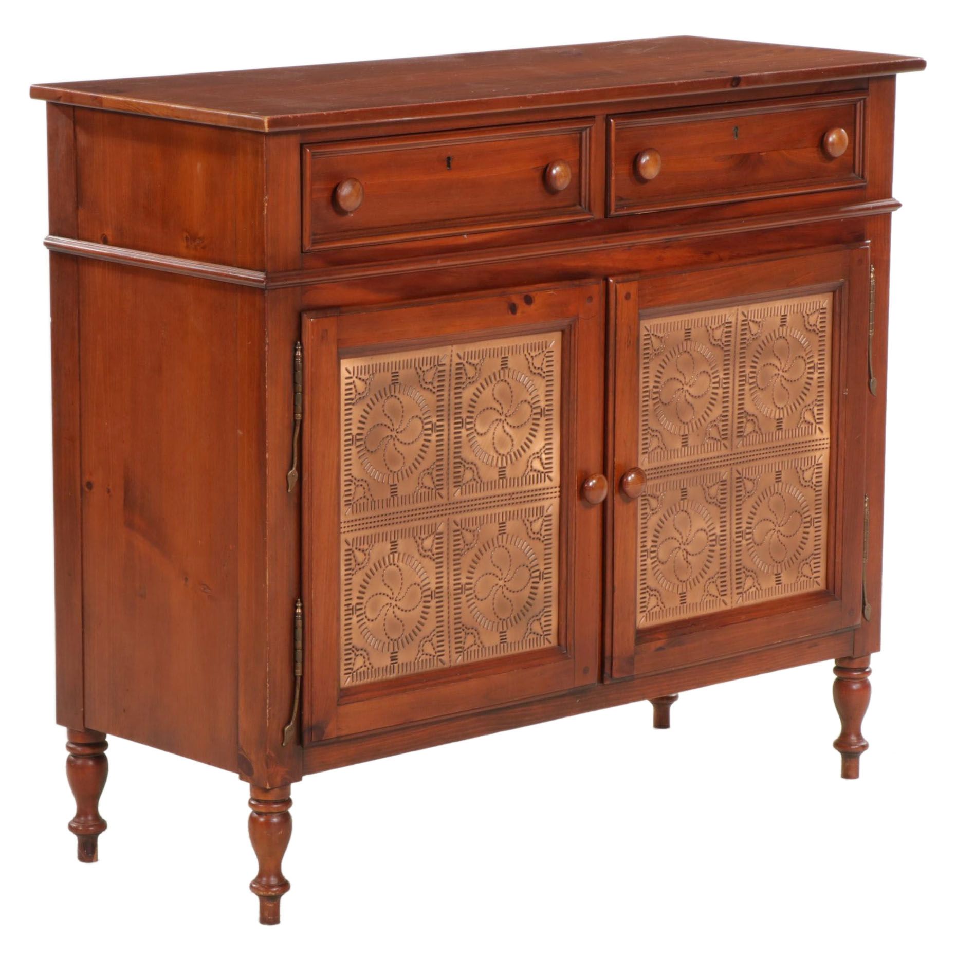 American Primitive Style Pine Pie Safe Cabinet