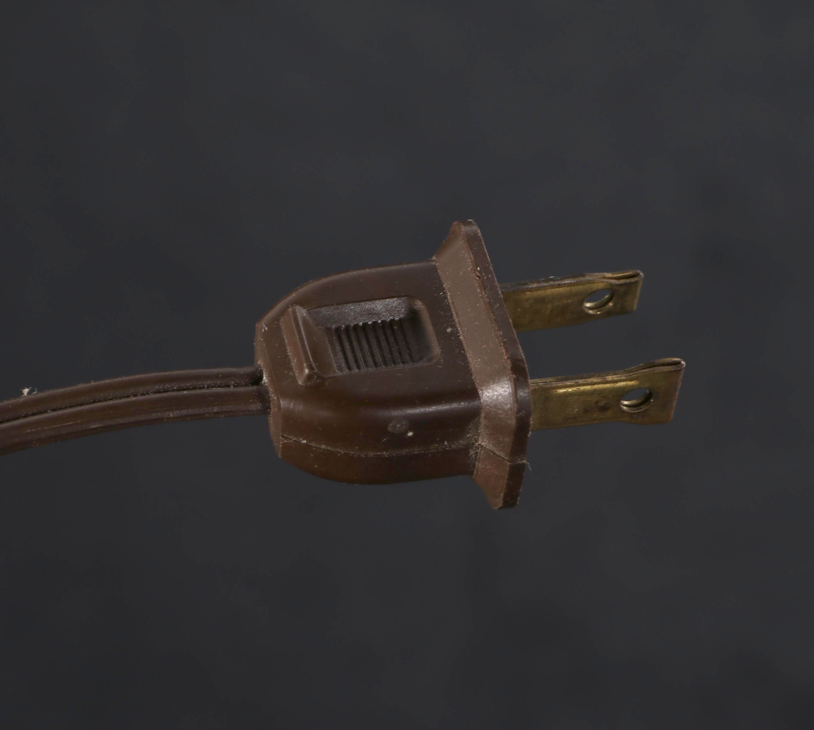 Paint-Decorated Glass Parlor Lamp, Mid-20th Century