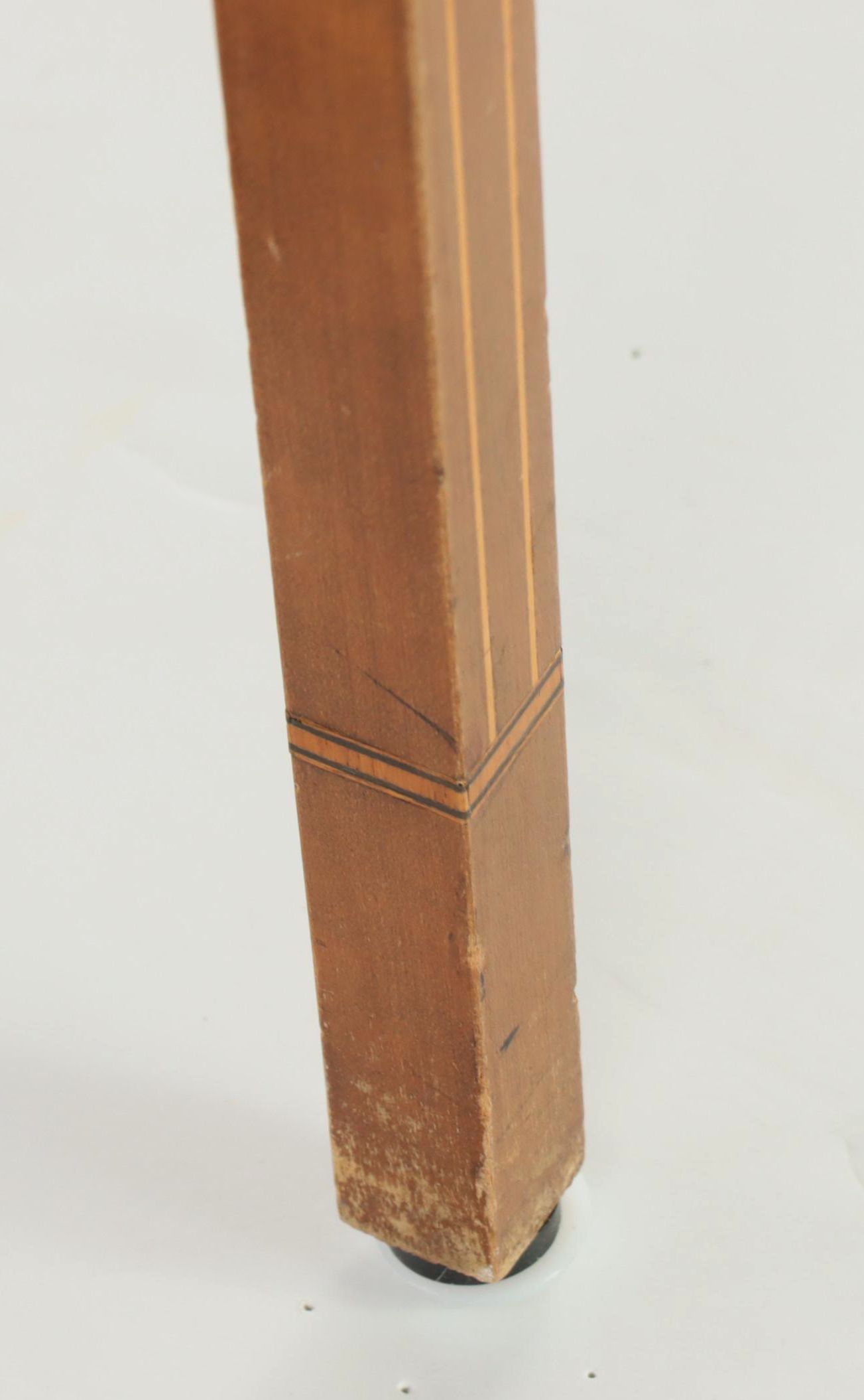 Federal Style Cherrywood and String-Inlaid Demilune Games Table, 20th Century