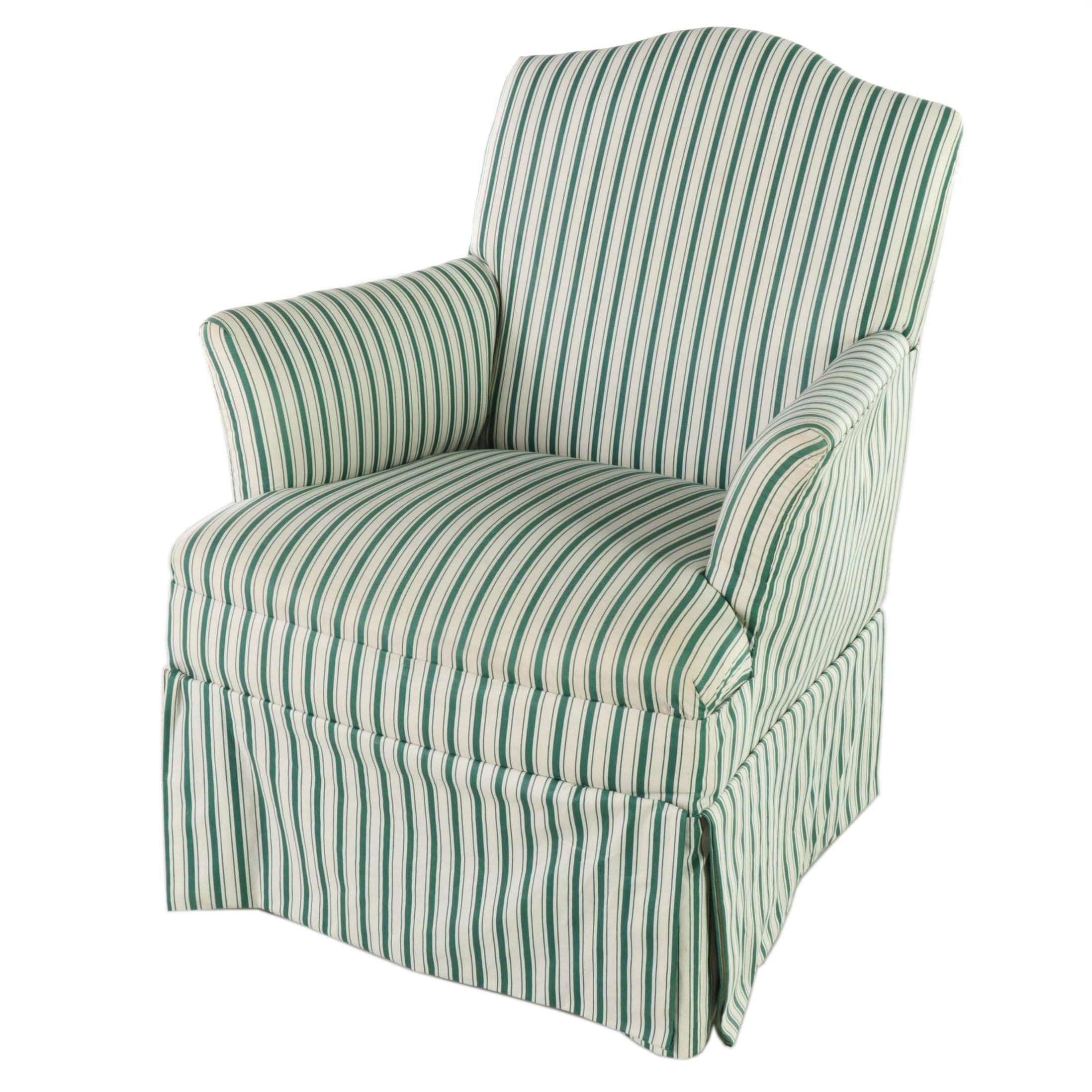 Federal Style Custom-Upholstered Armchair, 20th Century