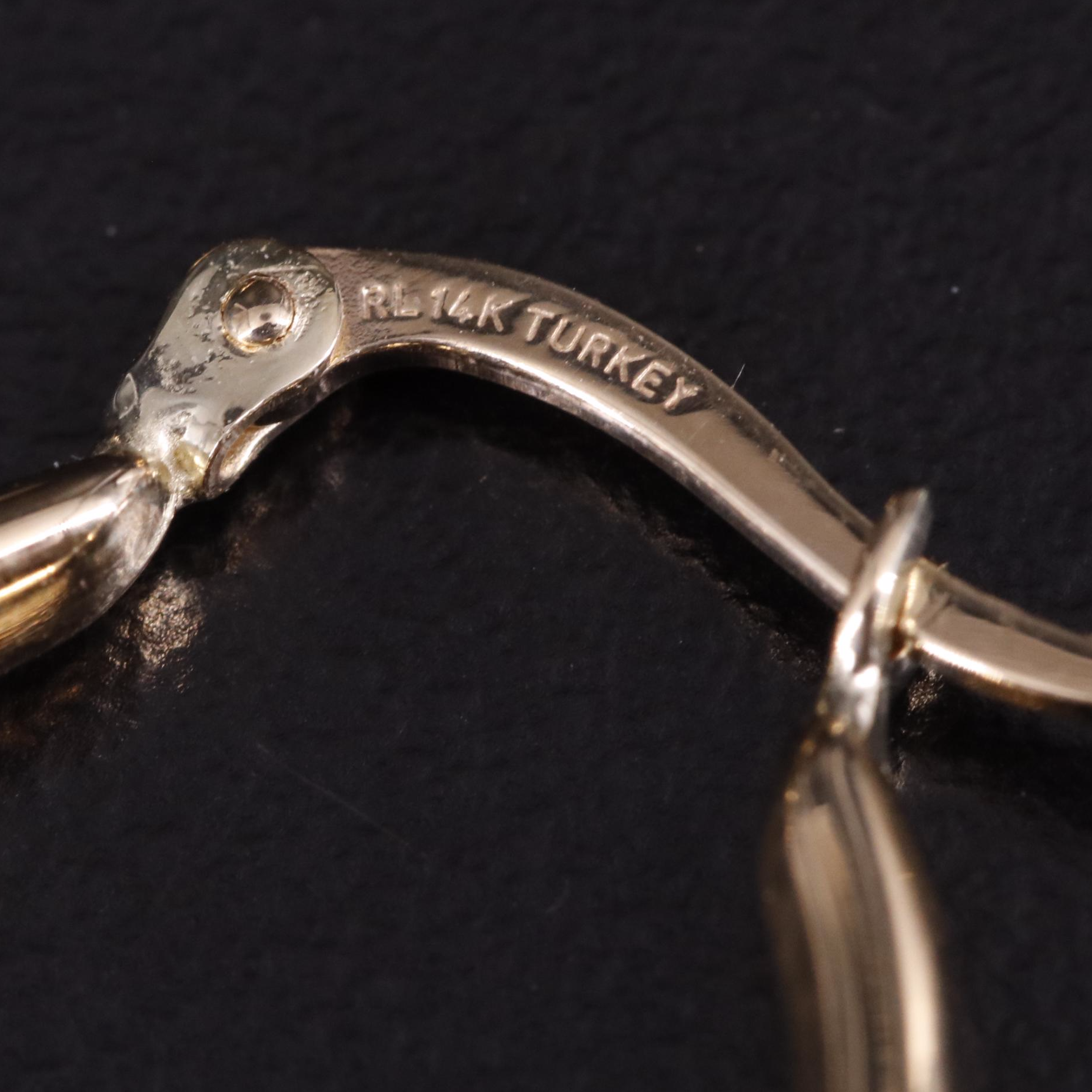 14K Oval Hoop Earrings