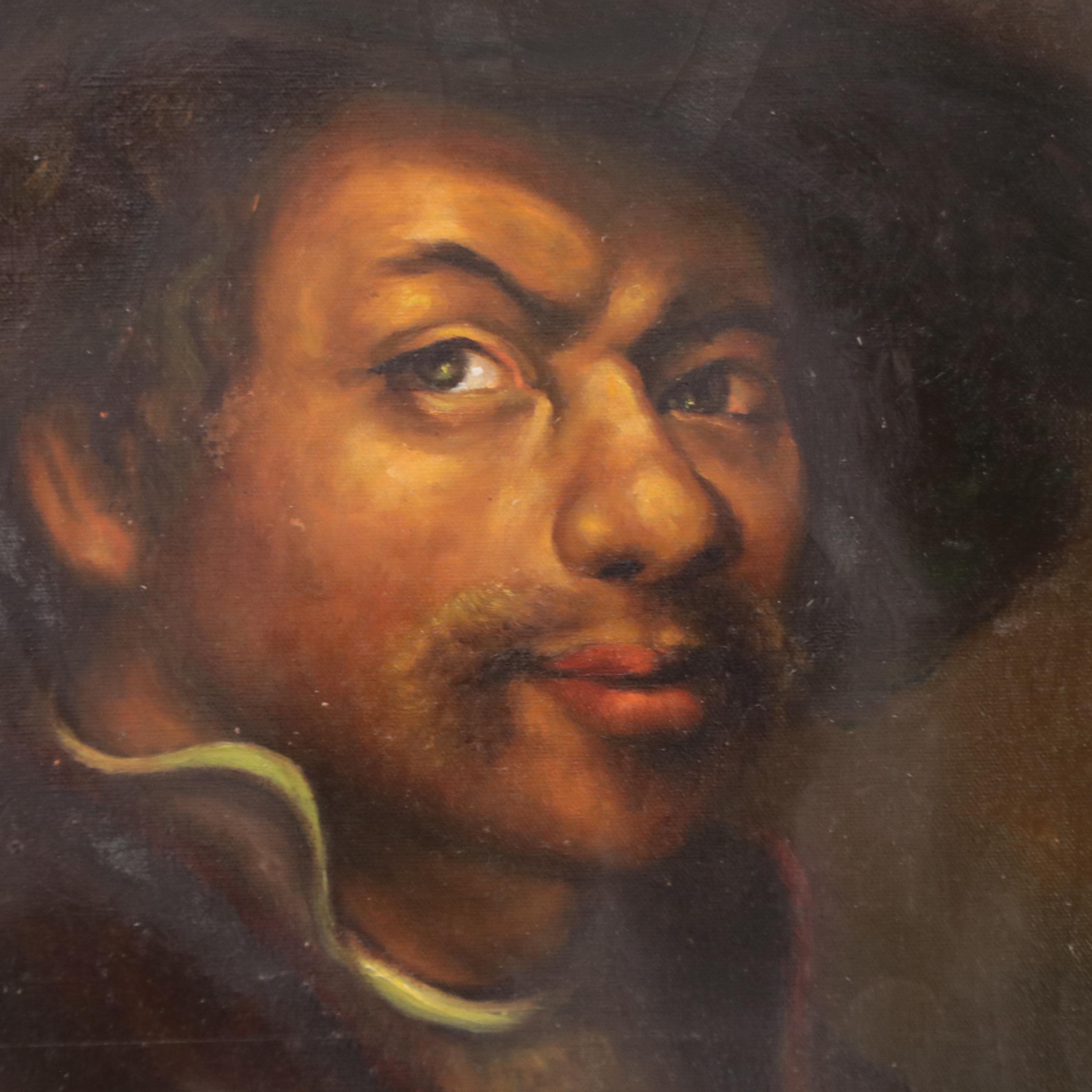 Travers Portrait Oil Painting Inspired by Rembrandt